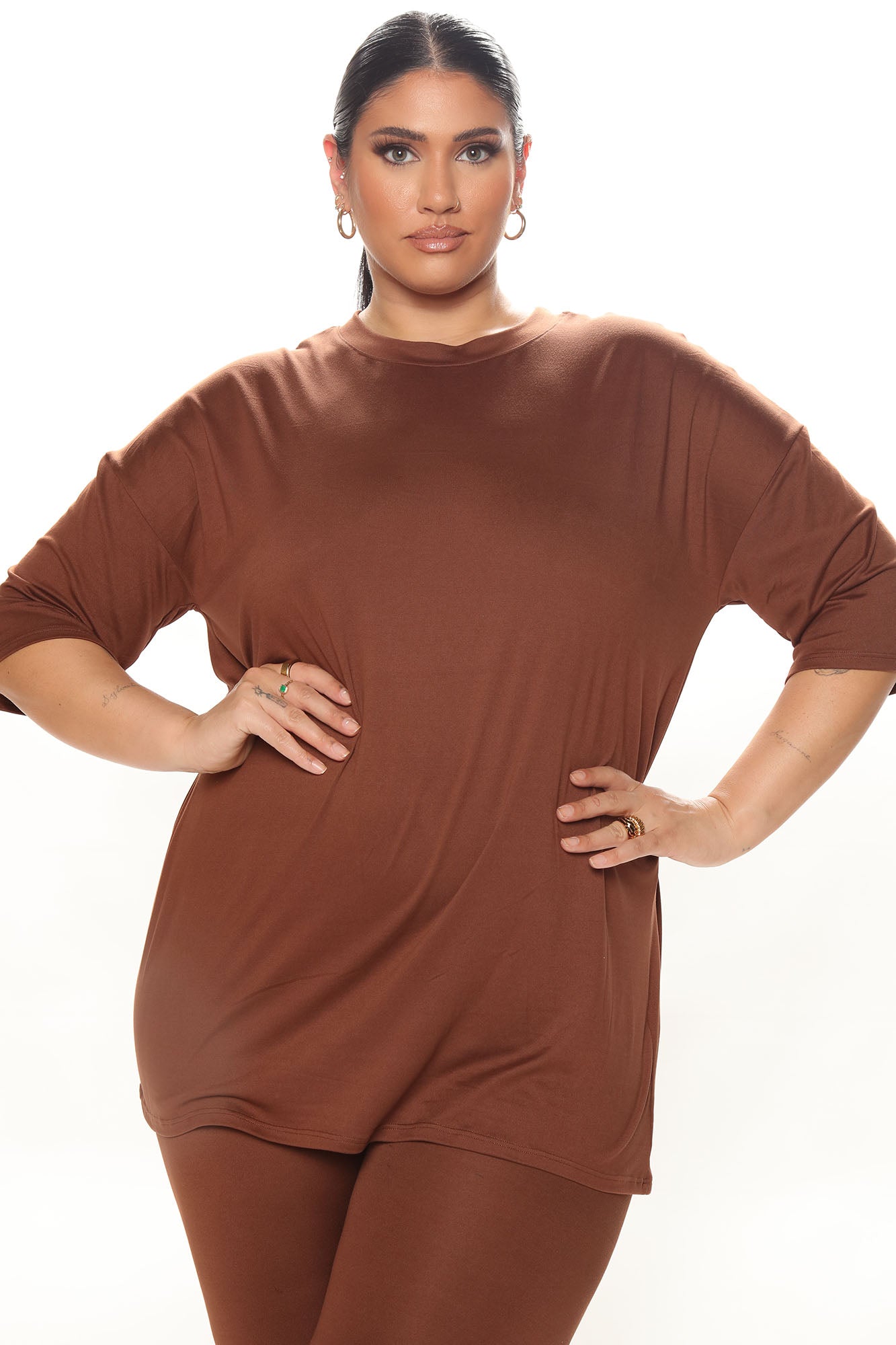 Weekend Vibes Legging Set - Brown - Image 5