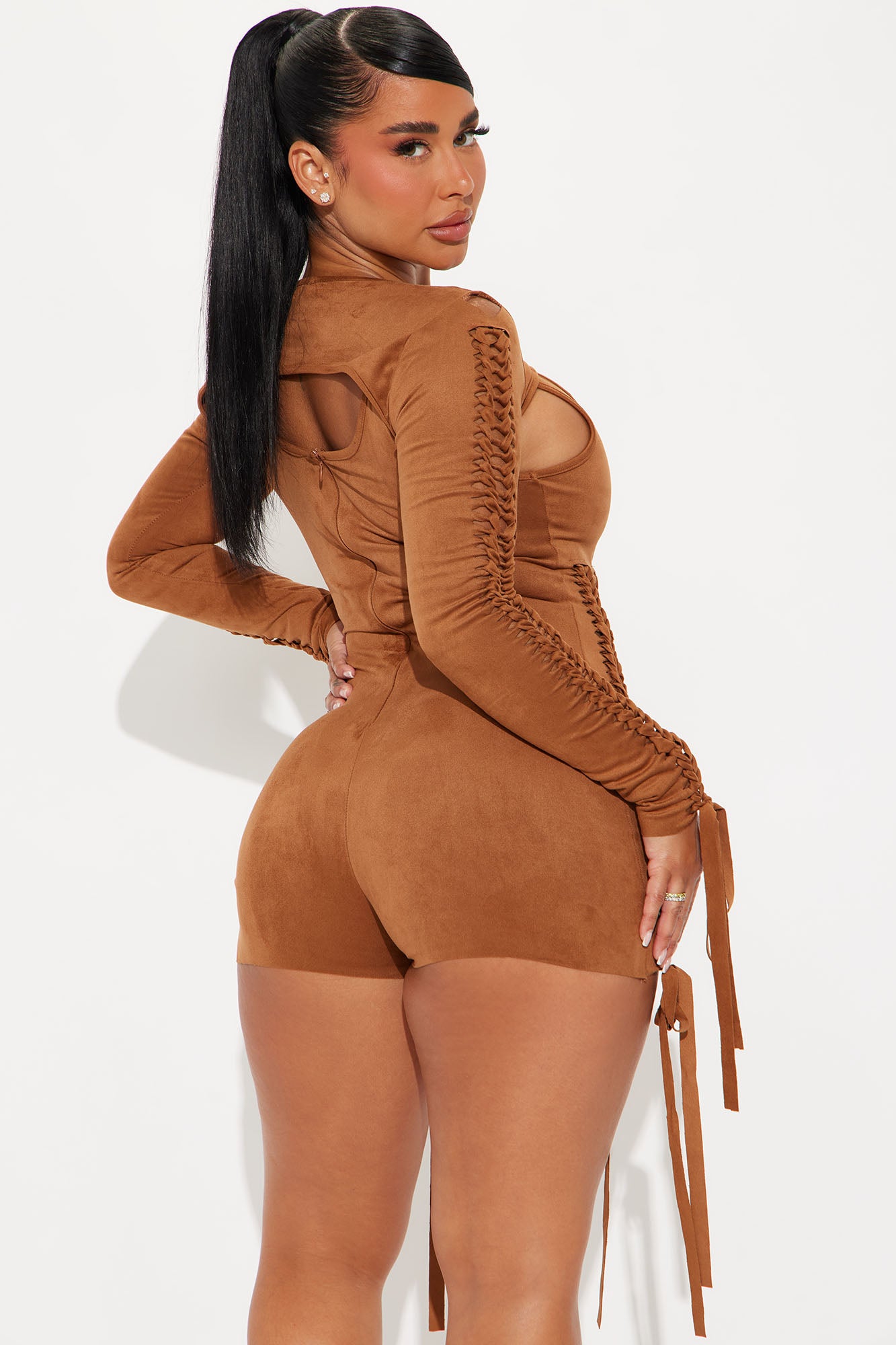 Yovanna Romper Set - Brown - Image 4