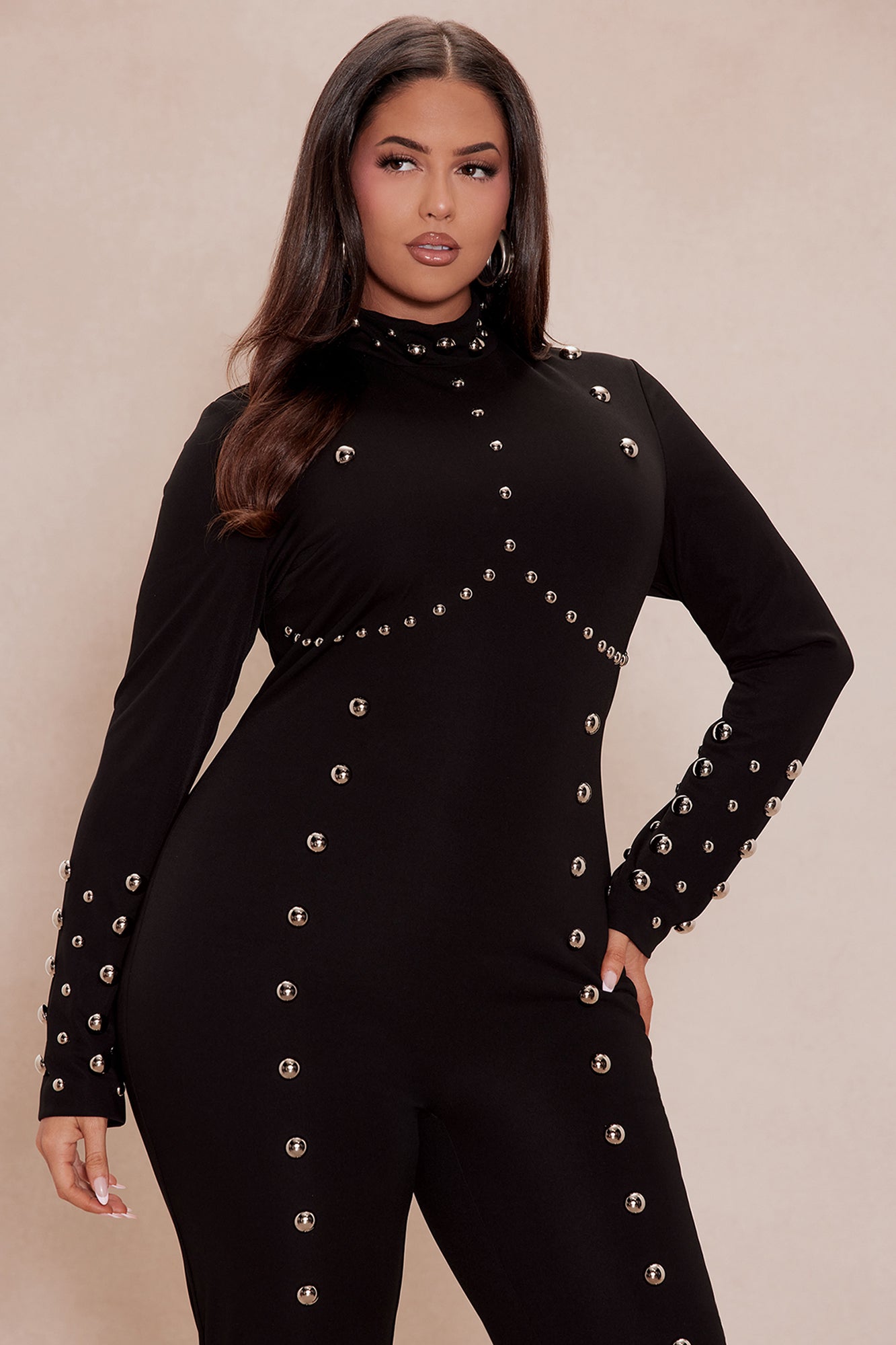 Vixen Studded Jumpsuit - Black - Image 6
