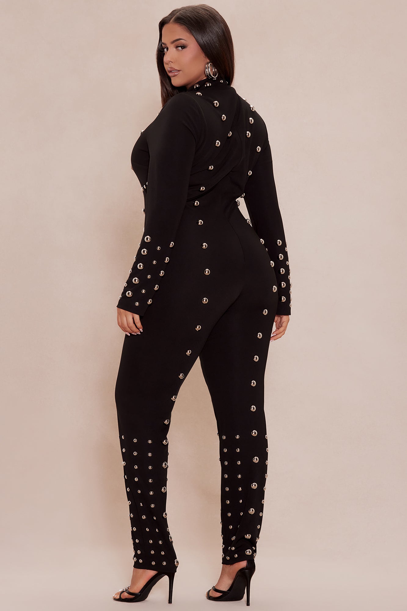 Vixen Studded Jumpsuit - Black - Image 8