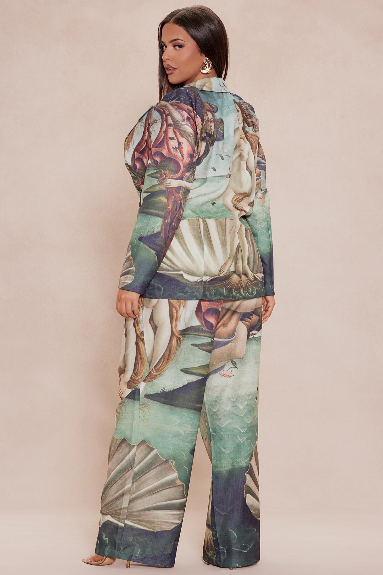 Ancient Art Blazer Suit Set - Multi Color - Image 9