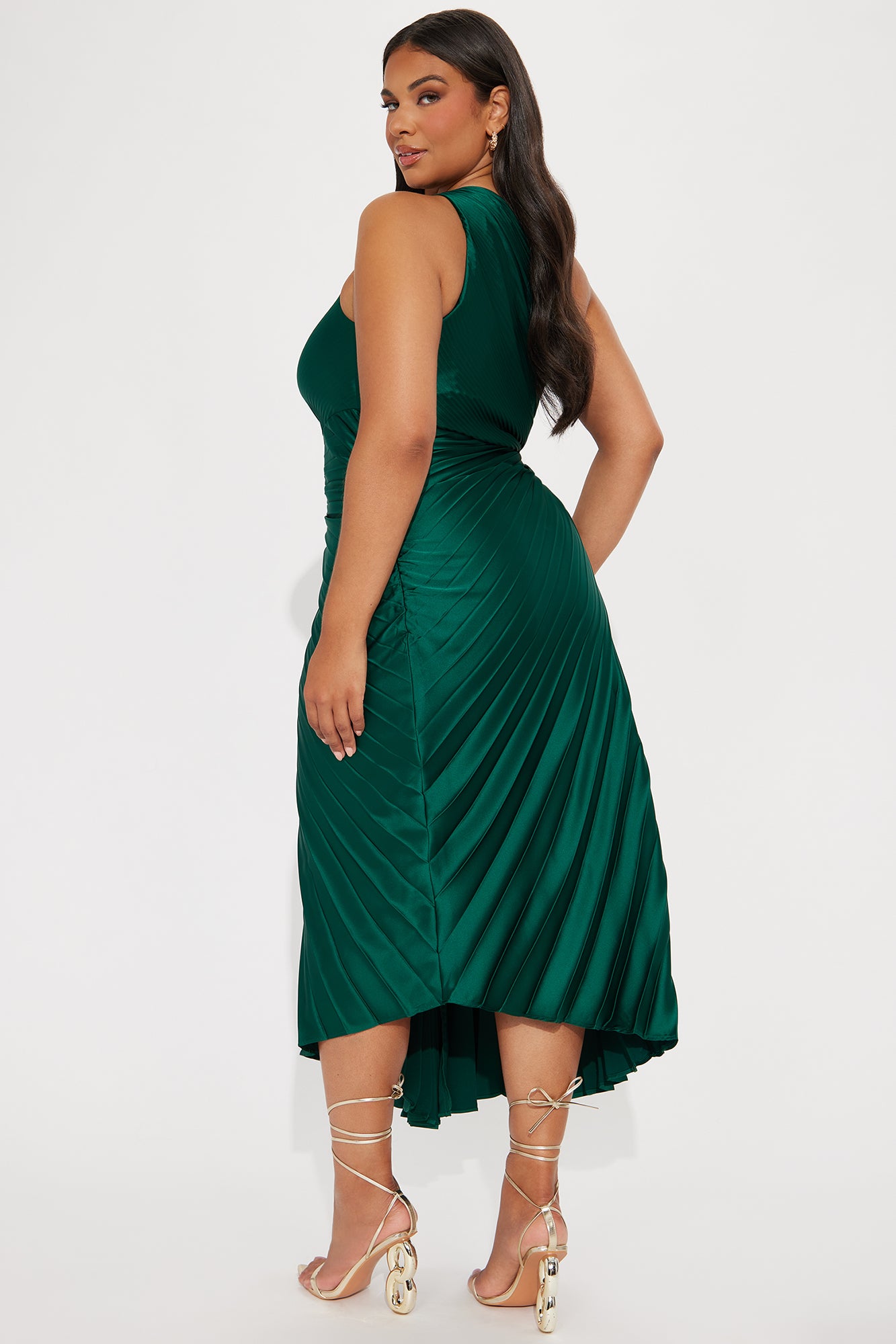 Belle Satin Maxi Dress - Hunter - Image 7