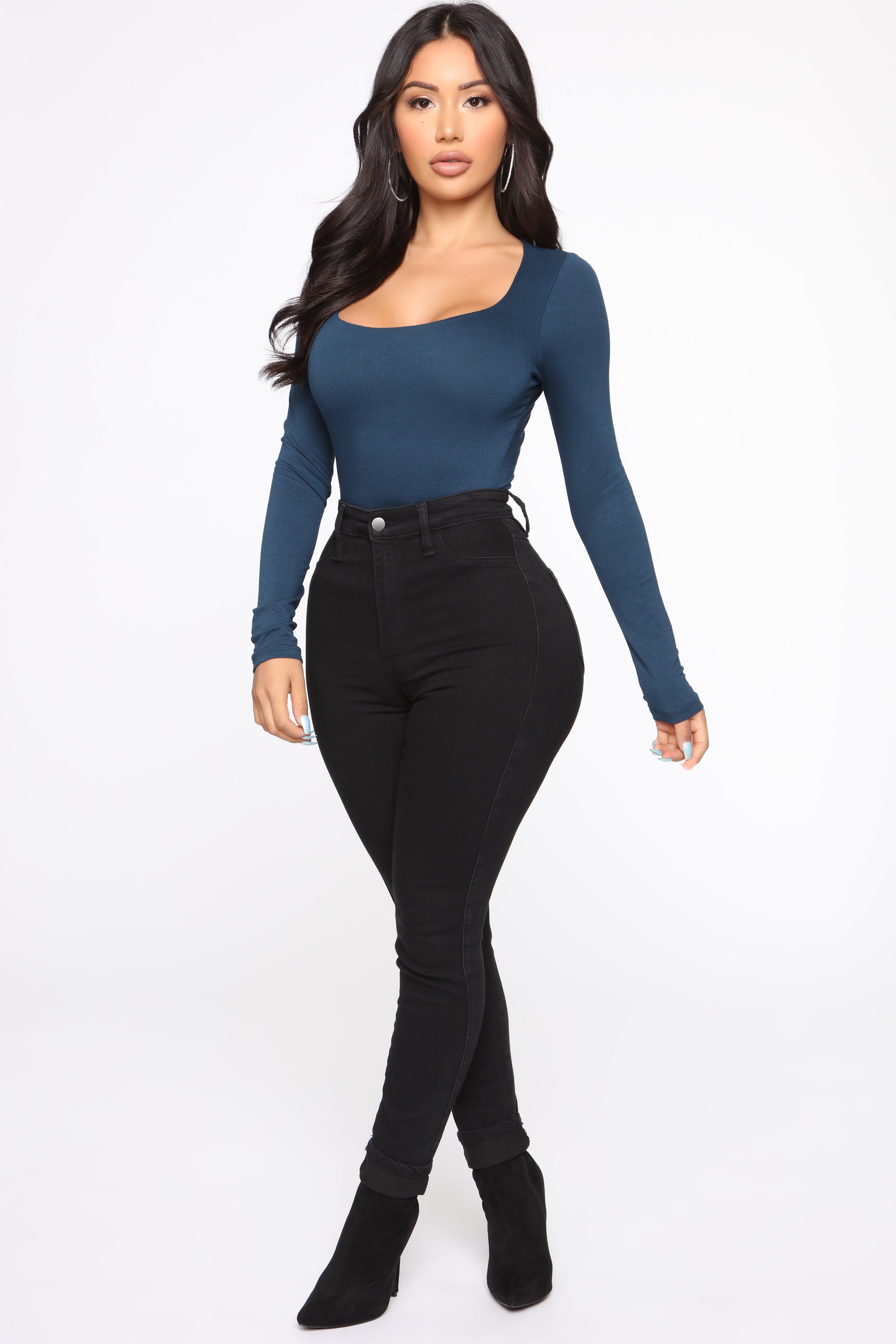 Yasmeen Square Neck Top - Teal - Image 4