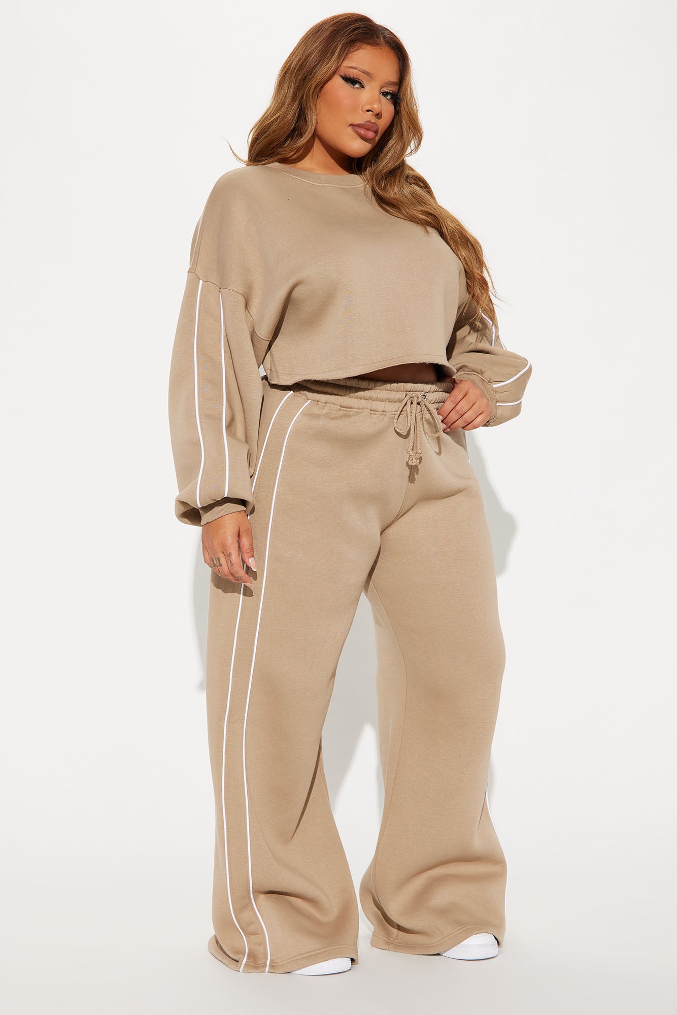 Almost The Weekend Lounge Pant - Taupe - Image 4
