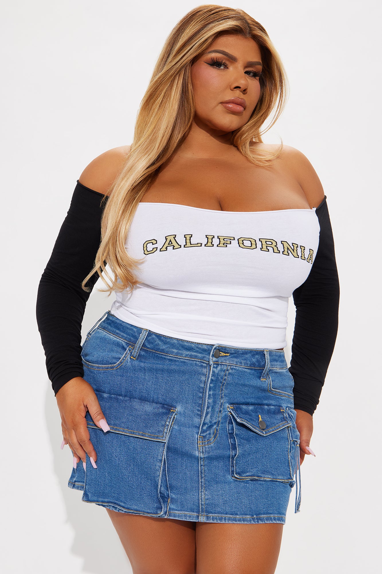 Cali Girl Off Shoulder Top - White/combo - Image 4