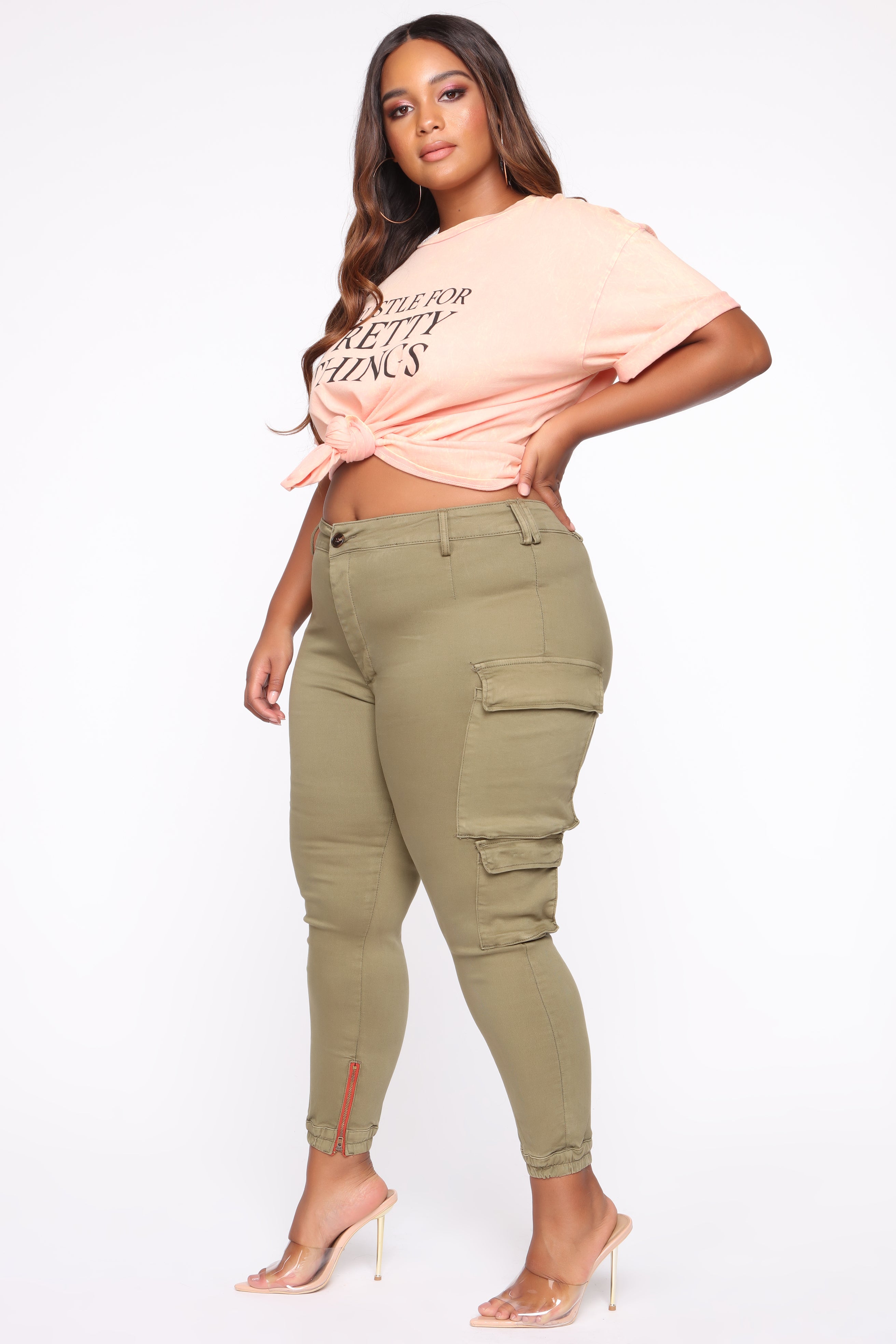 Kalley Cargo Pants - Olive - Image 14
