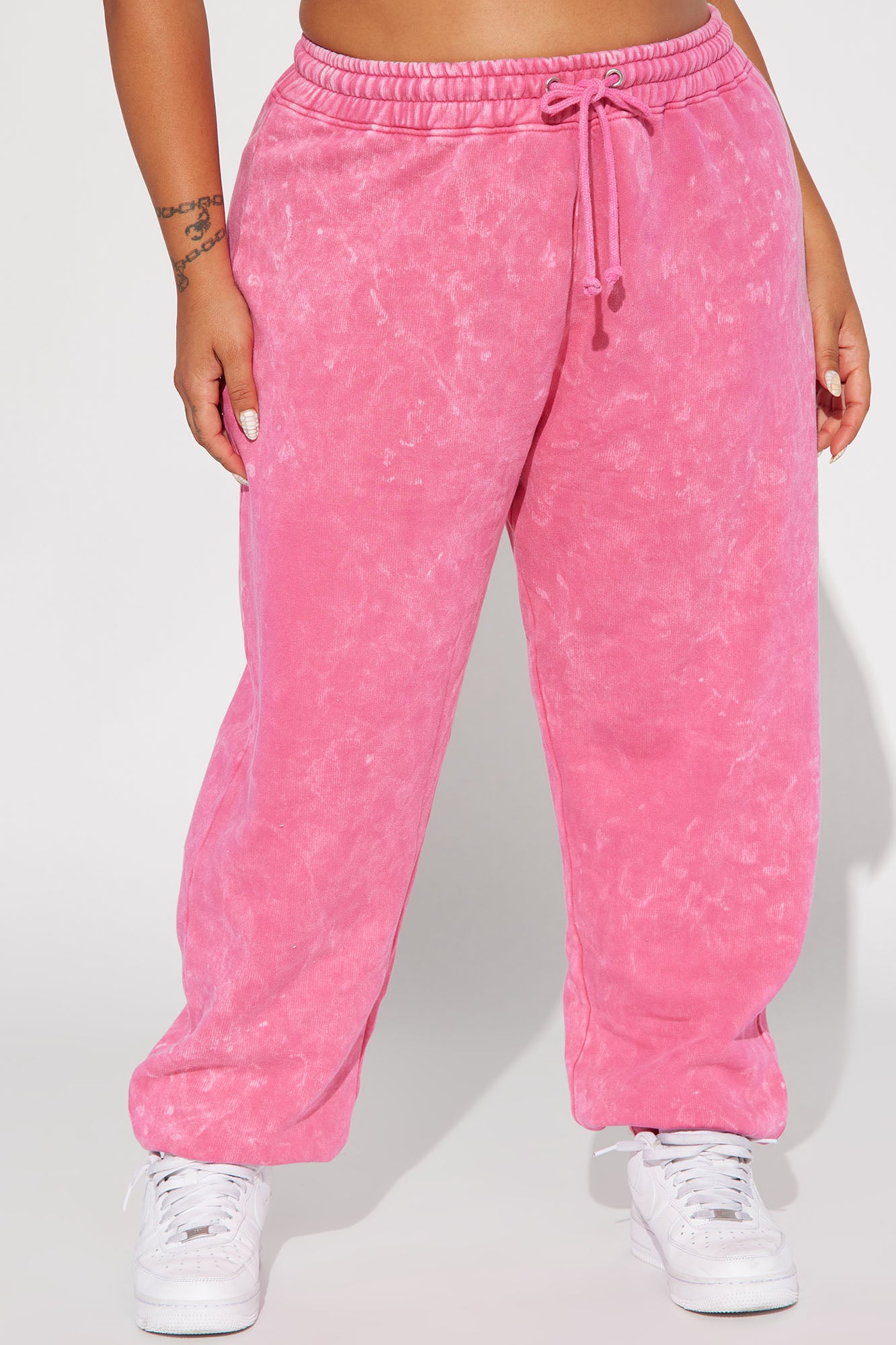 Aaliyah Washed Lounge Jogger - Fuchsia - Image 5