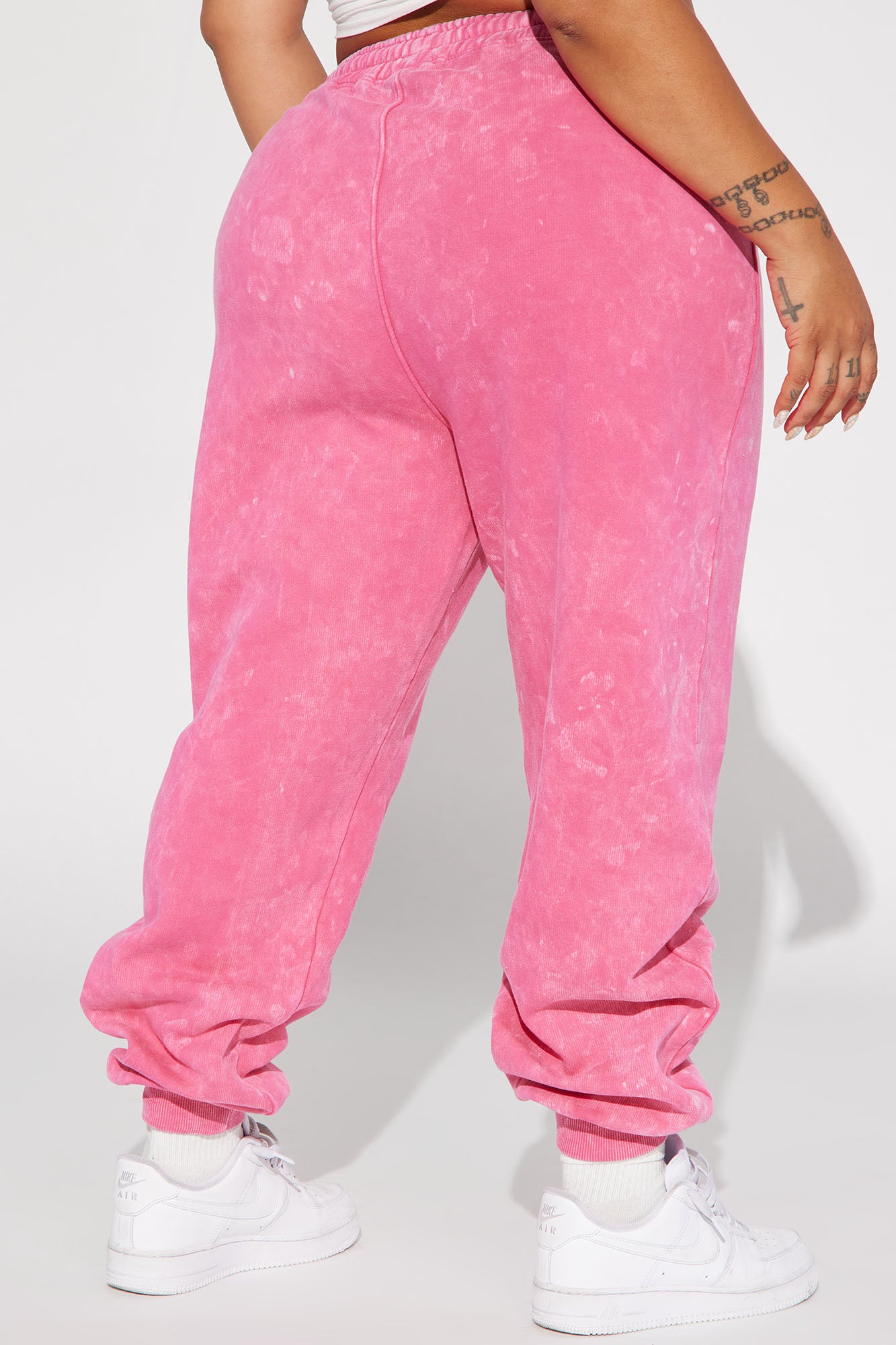 Aaliyah Washed Lounge Jogger - Fuchsia - Image 6