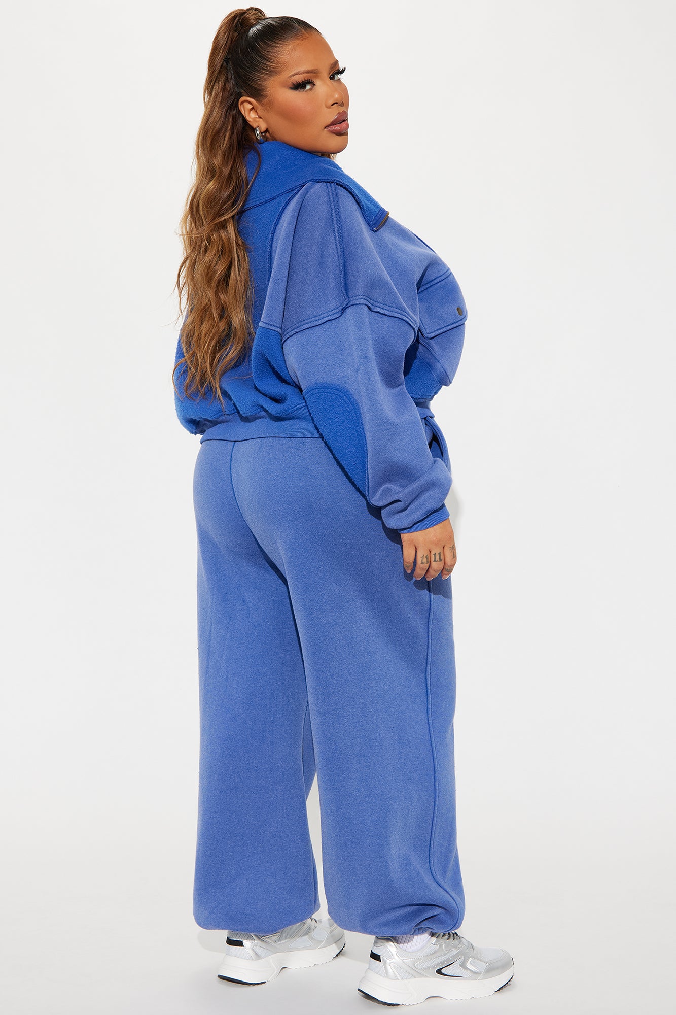 Vanessa Washed Jogger Pant Set - Blue - Image 6