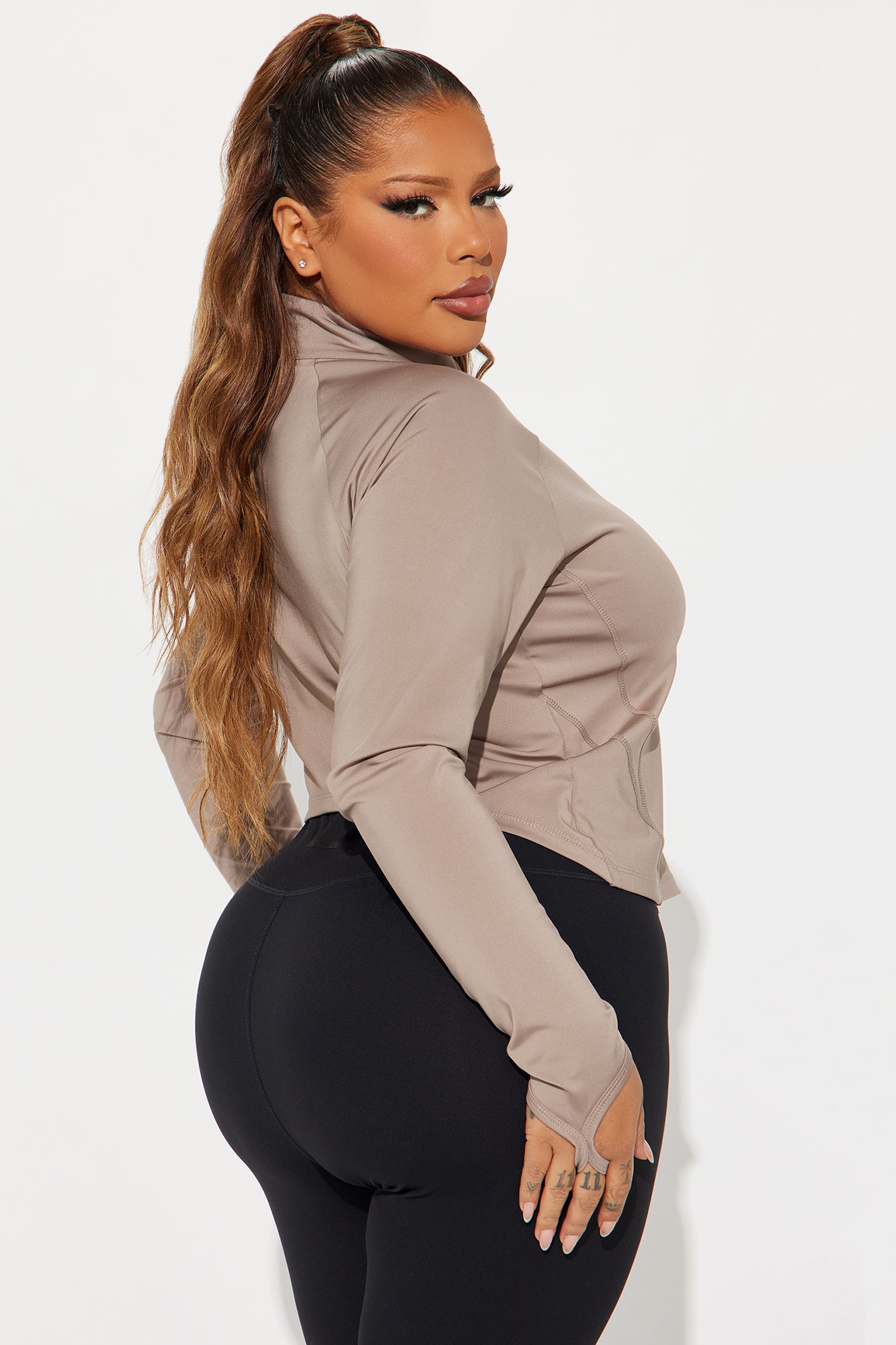 Max It Out Elevate Active Jacket - Taupe - Image 8