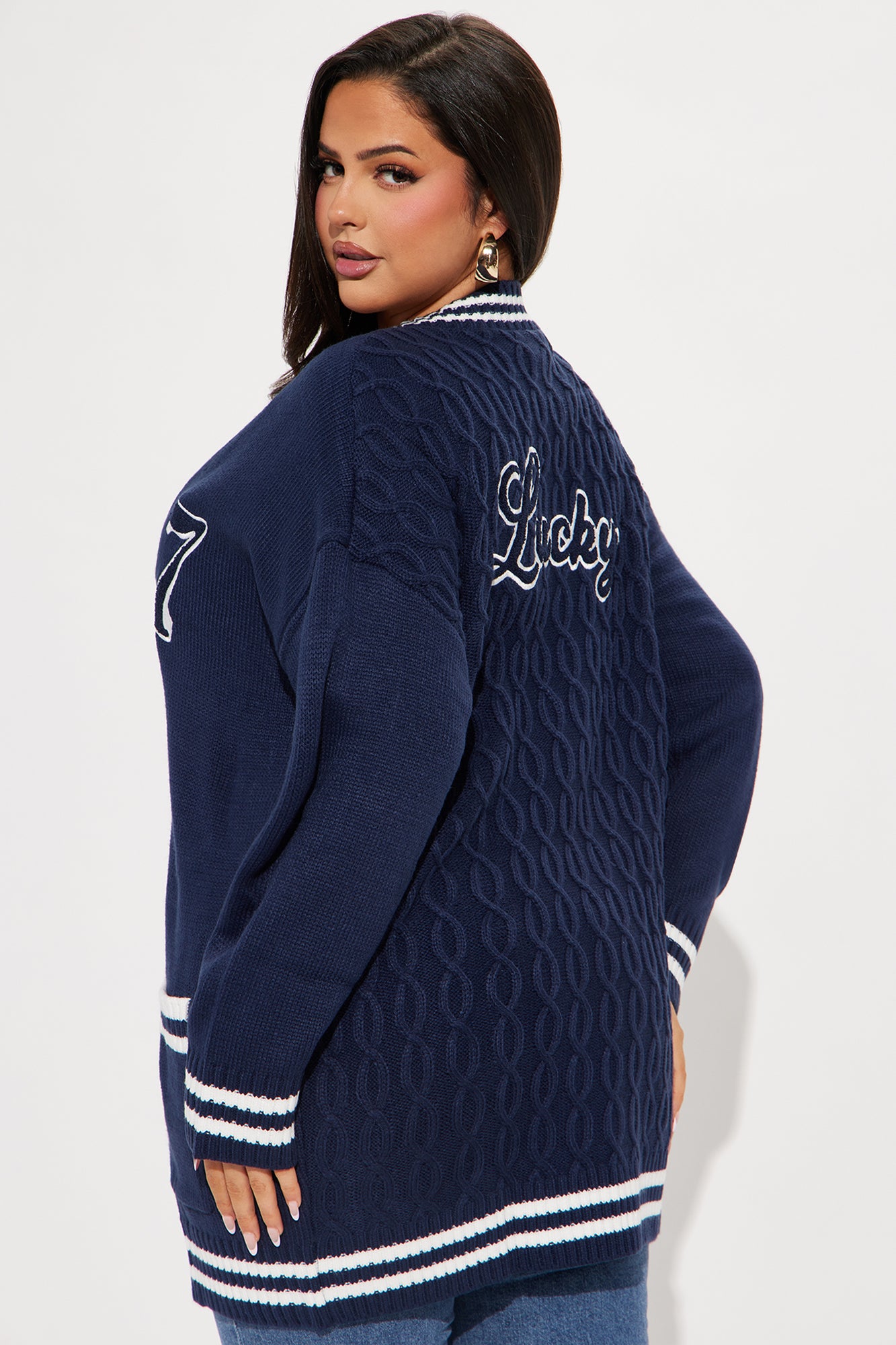 Happy To Be In Paris Cardigan - Navy/combo - Image 7