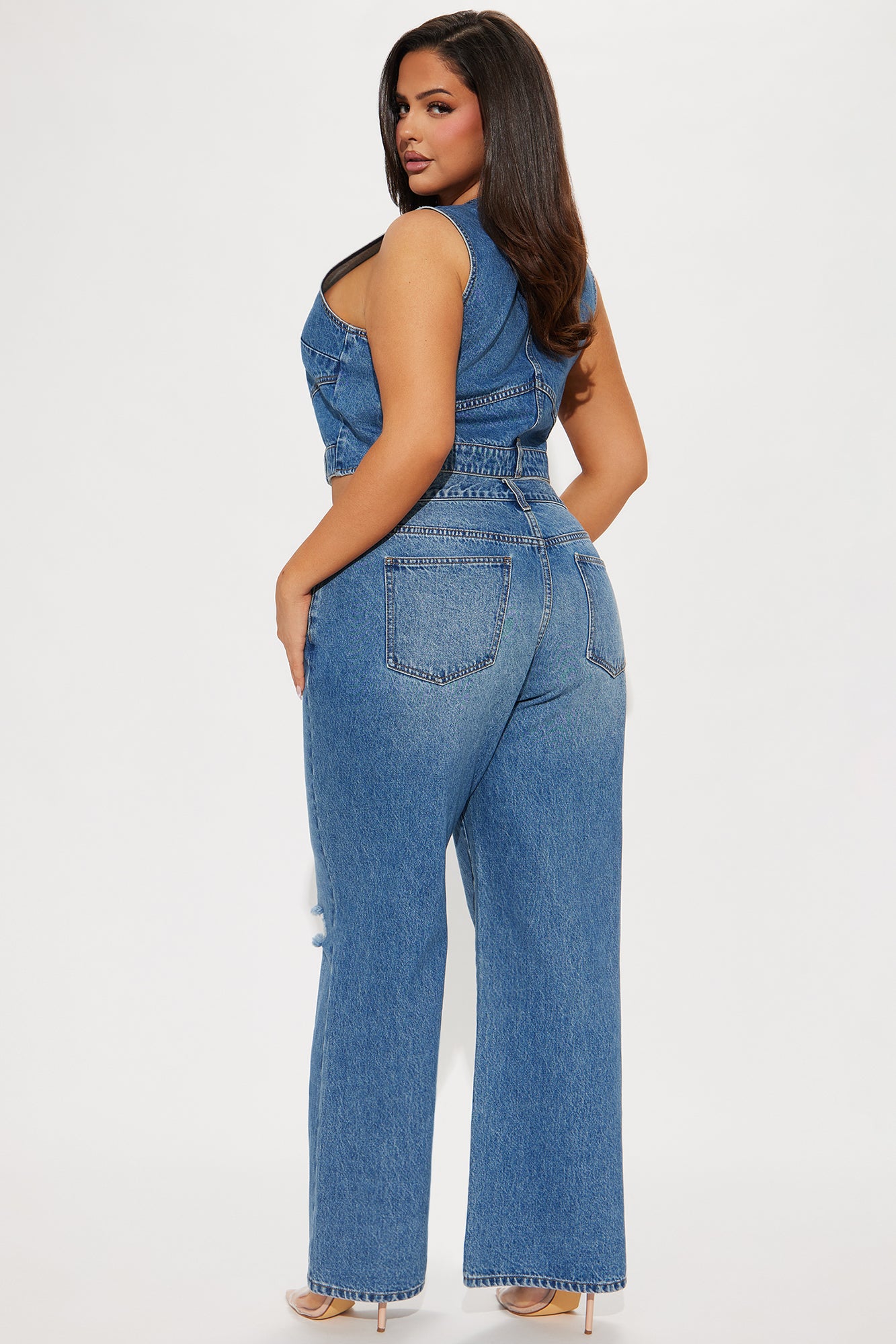Bad Attitude Denim Pant Set - Medium Wash - Image 6