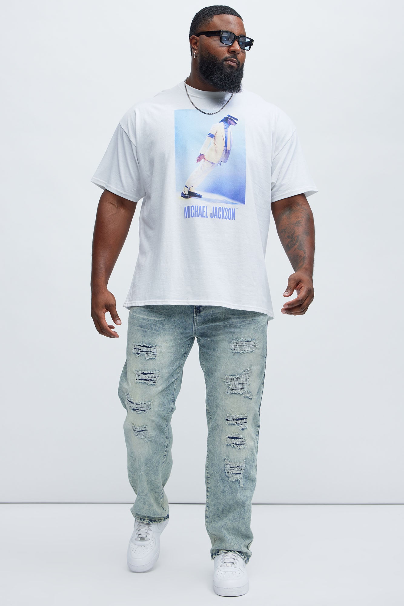 Can't Be Distressed Slim Jeans - Acid Wash Blue - Image 6