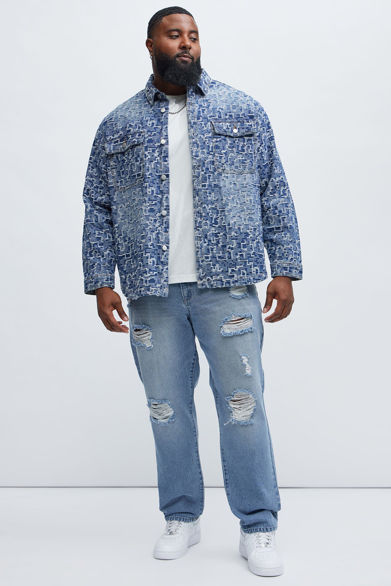 Peter Straight Distressed Jeans - Light Wash - Image 6