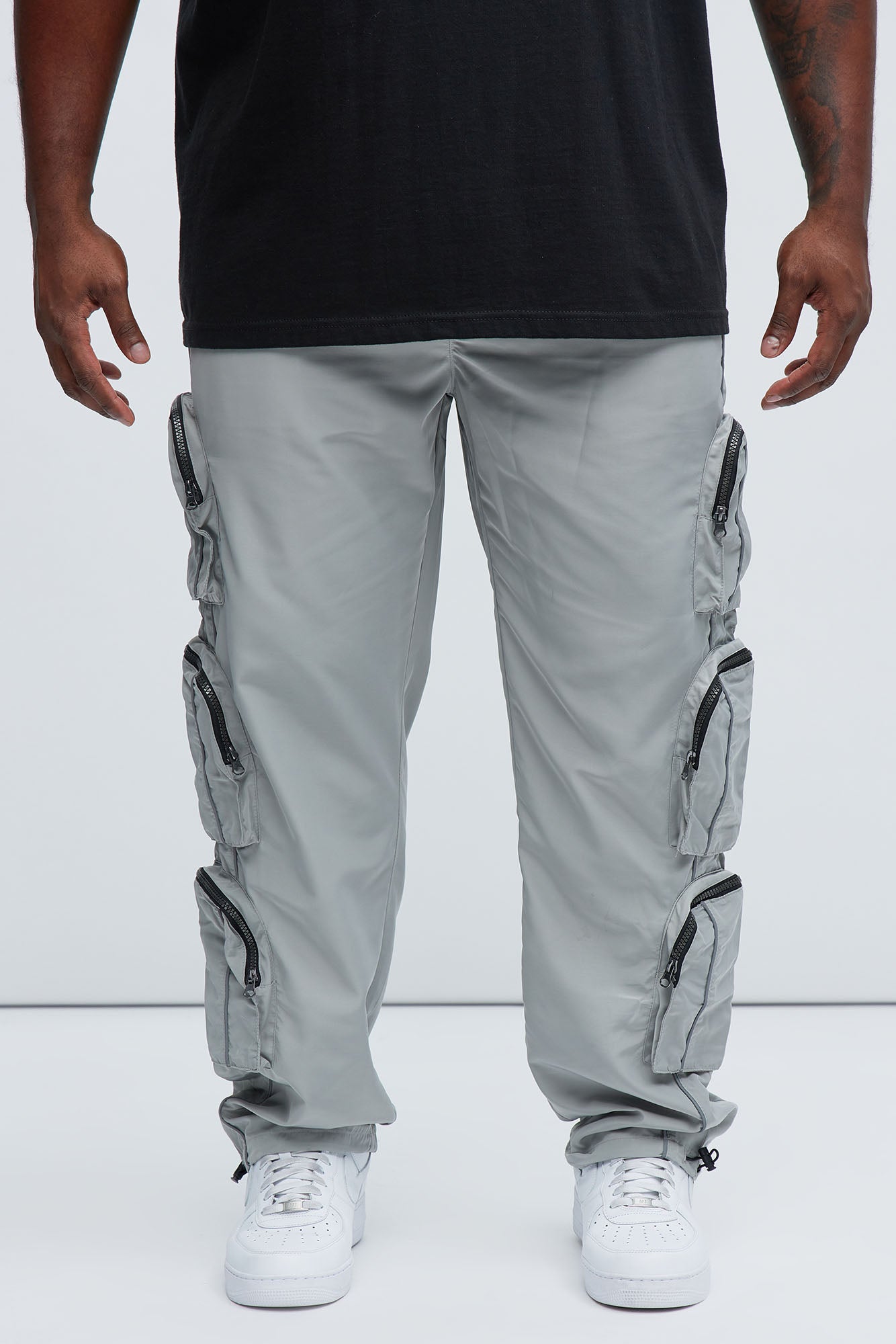 I Got You Cargo Slim Nylon Pants - Grey - Image 6