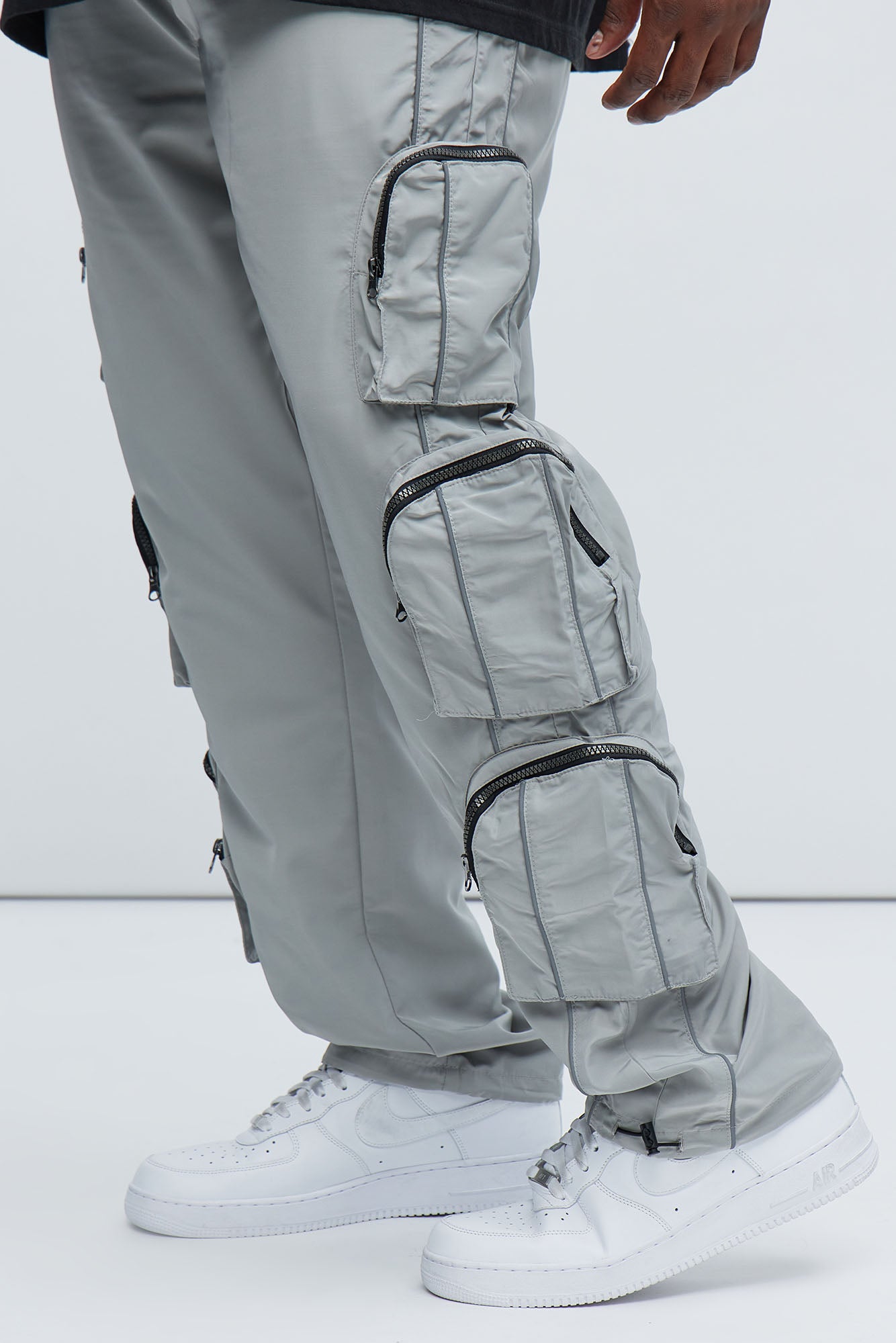 I Got You Cargo Slim Nylon Pants - Grey - Image 8