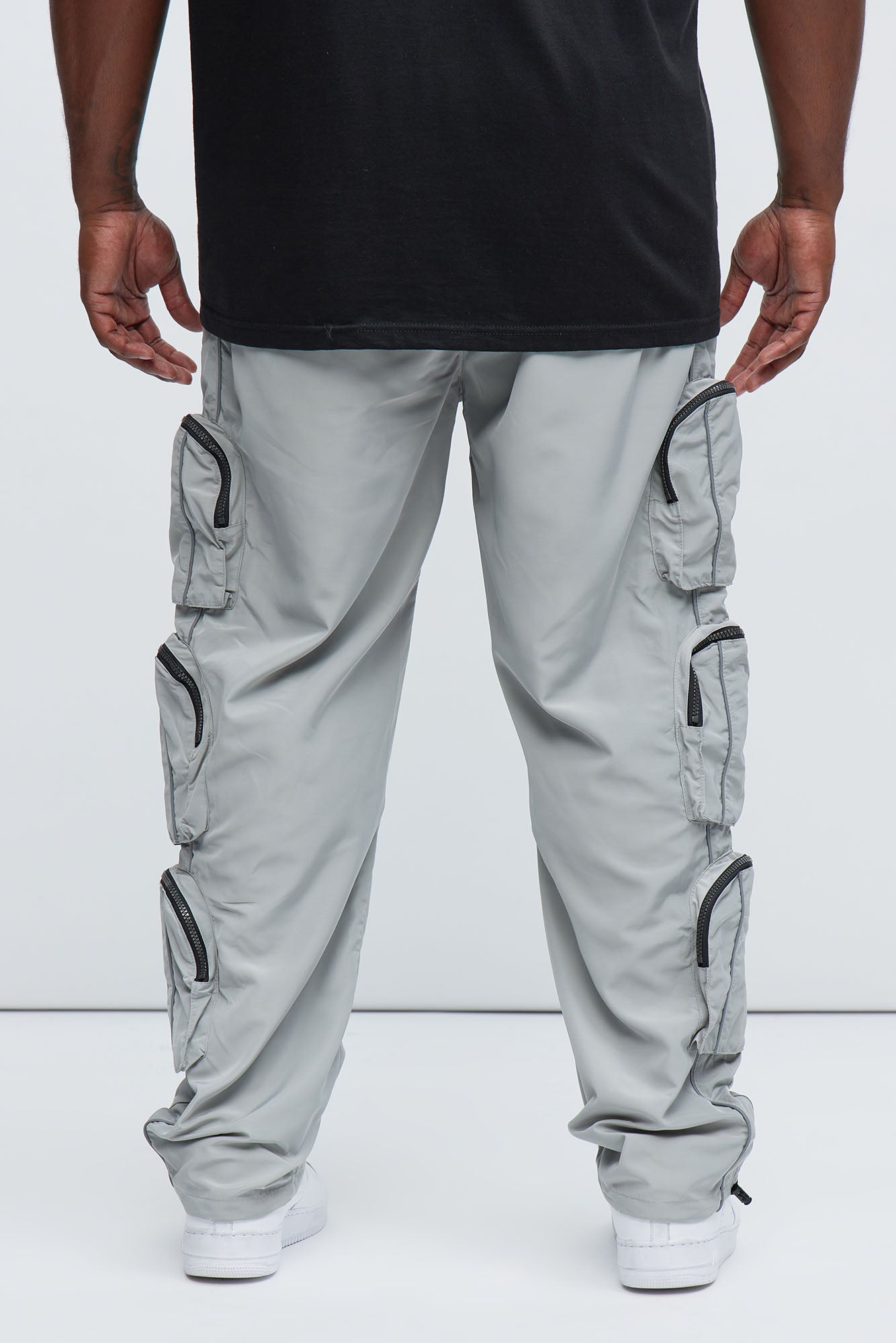 I Got You Cargo Slim Nylon Pants - Grey - Image 9