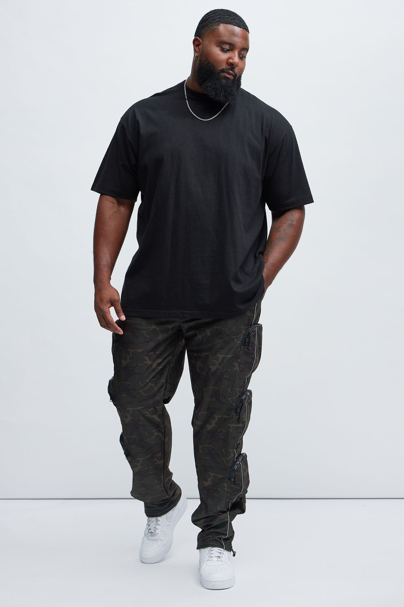 I Got You Cargo Baggy Track Pants - Camouflage - Image 7