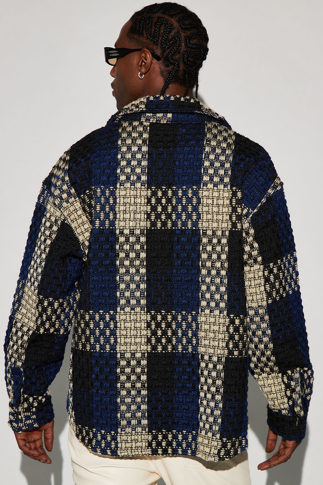 Beverly Tweed Shacket - Navy/combo - Image 4