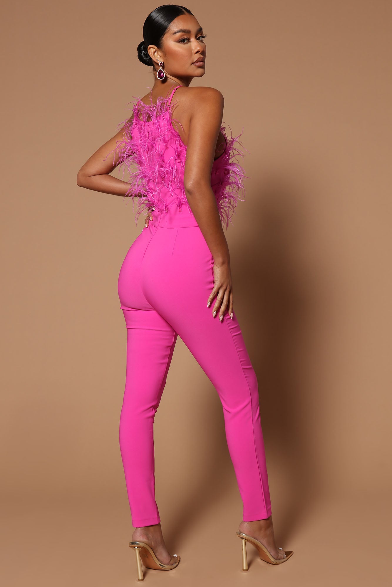 Ysabel Jumpsuit - Hot Pink - Image 4