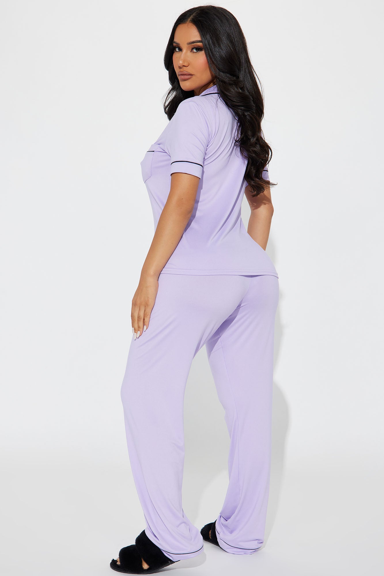 Hit Snooze PJ Pant Set - Purple - Image 3