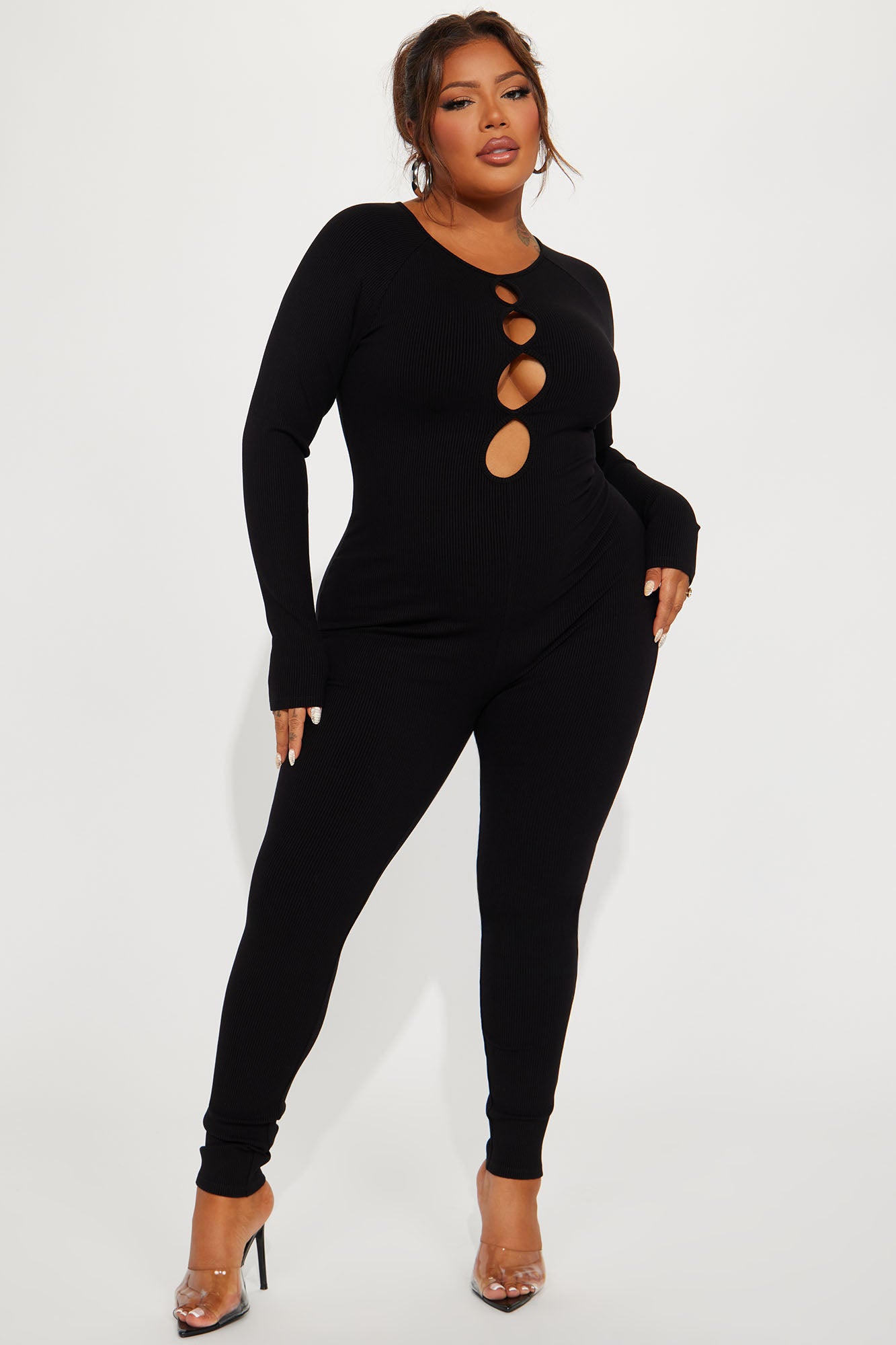 Jordyn Snatched Jumpsuit - Black - Image 5