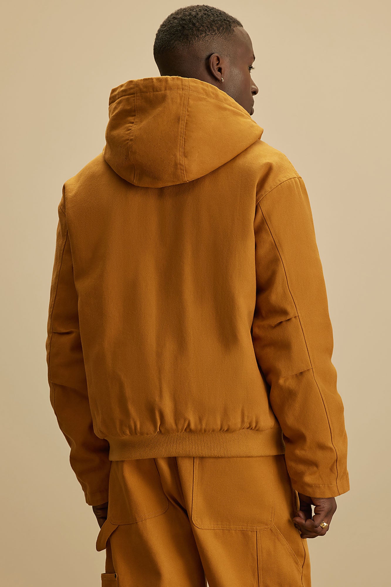Alexander Utility Canvas Hooded Jacket - Tan - Image 3