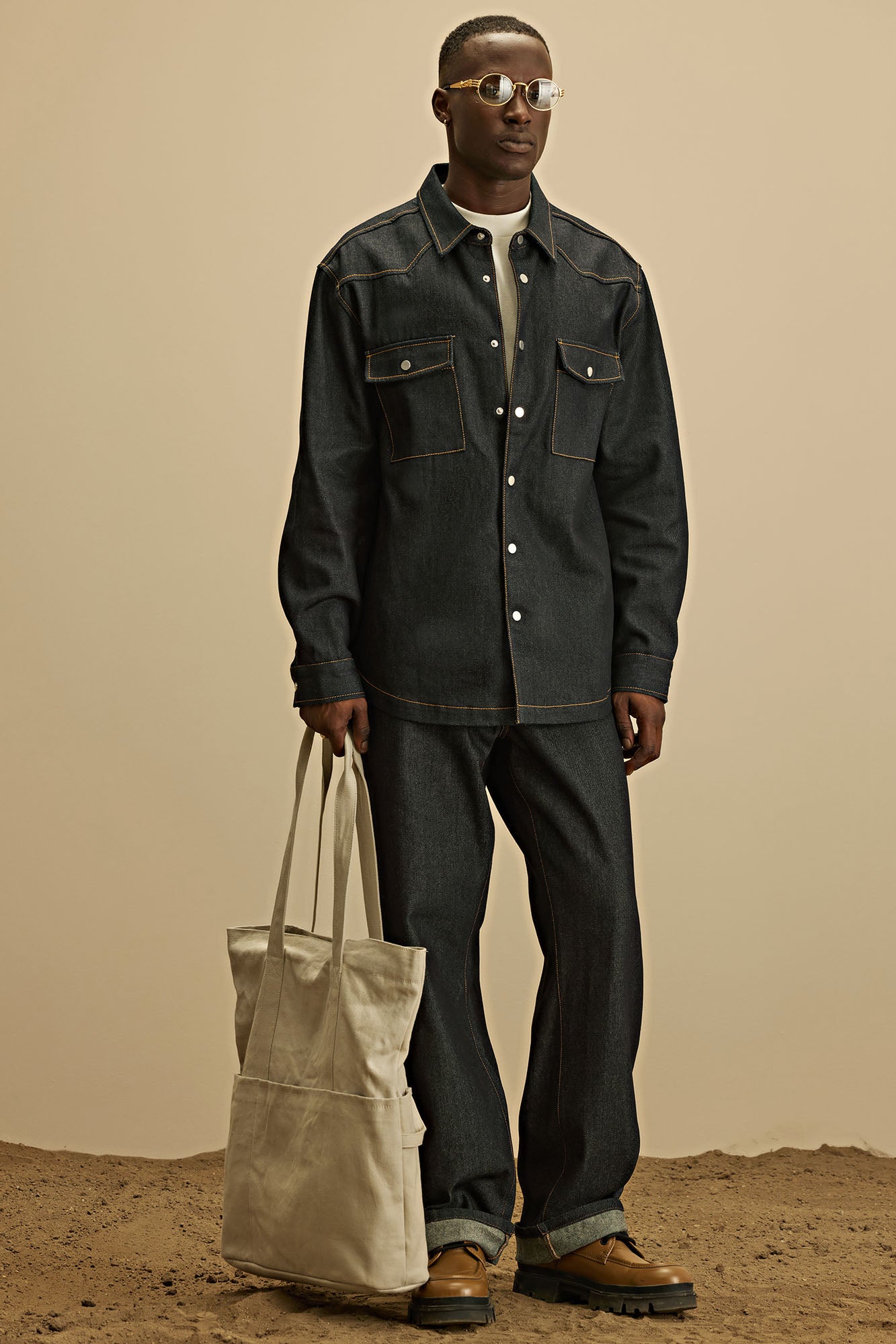 Collin Raw Denim Shirt - Indigo - Image 4
