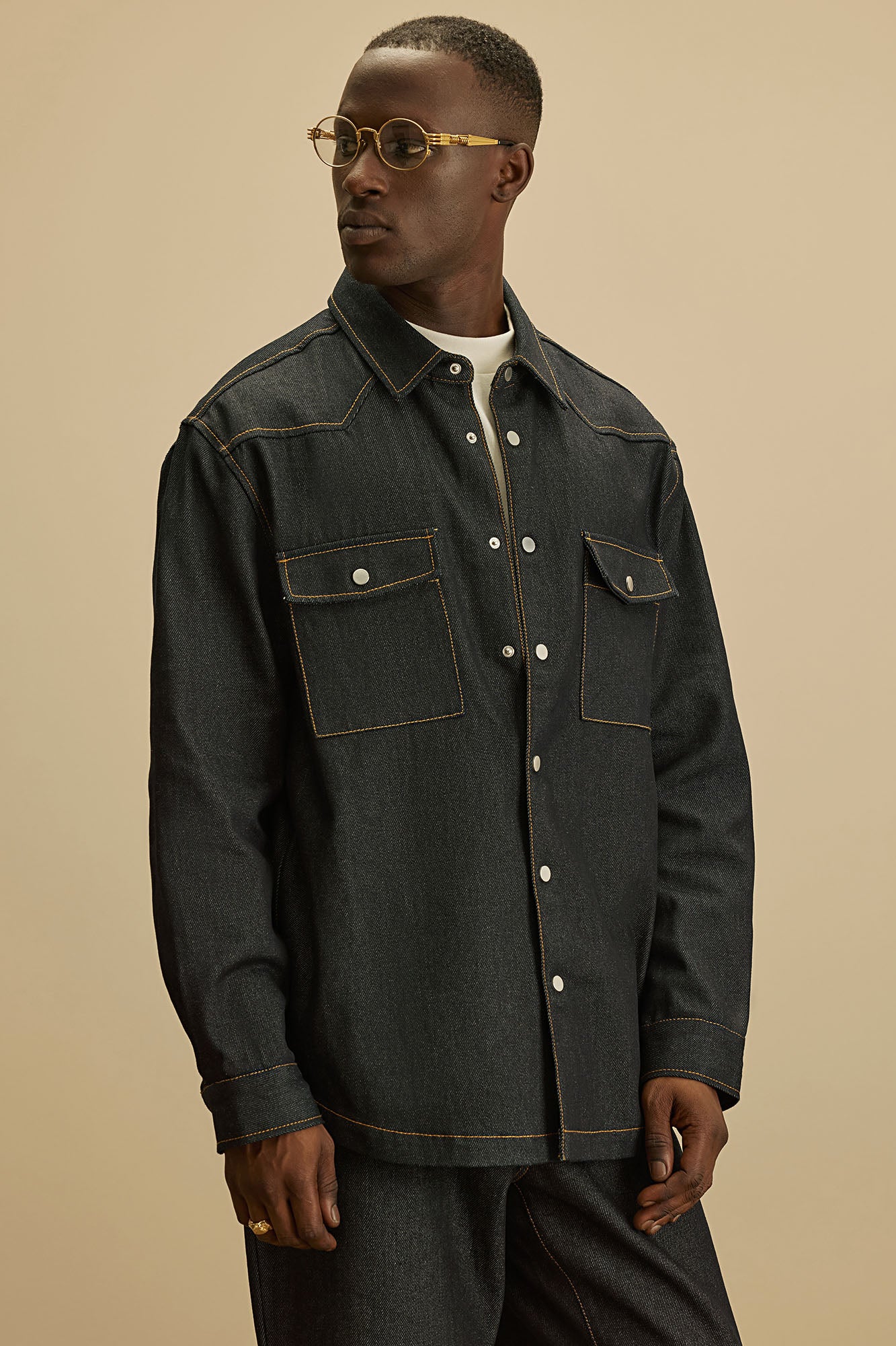 Collin Raw Denim Shirt - Indigo - Image 3