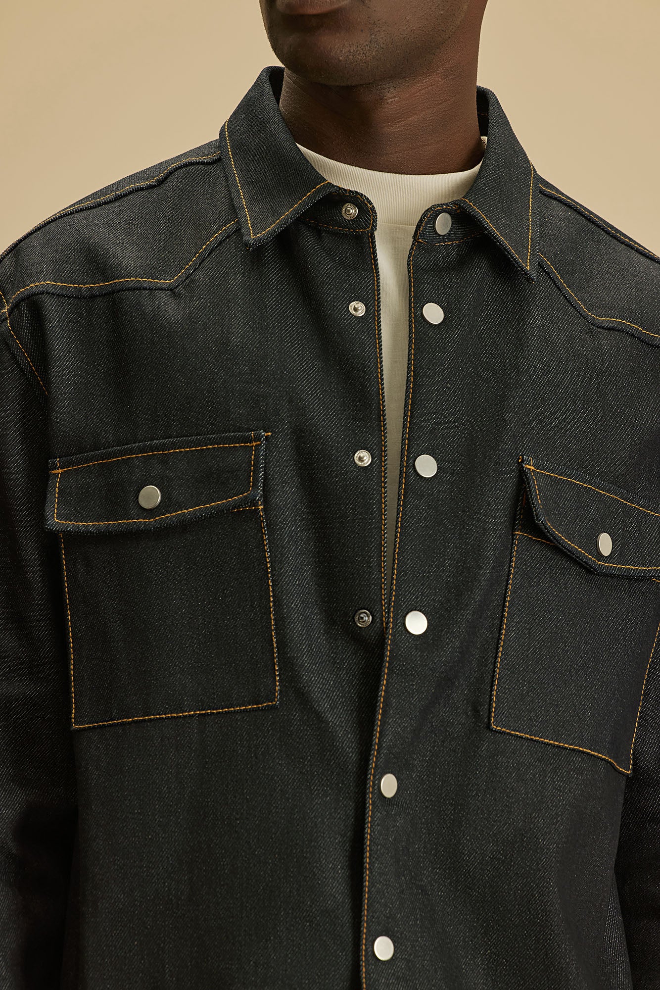 Collin Raw Denim Shirt - Indigo - Image 5