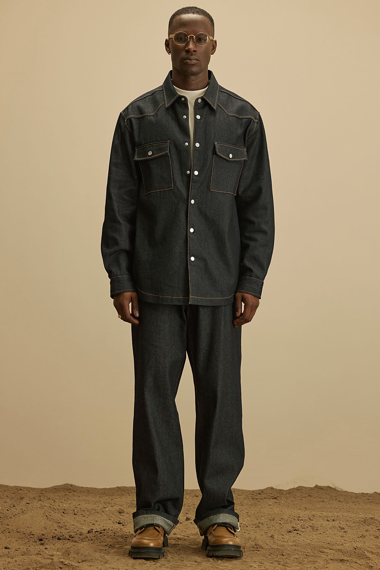 Collin Raw Denim Straight Jeans  - Indigo - Image 3