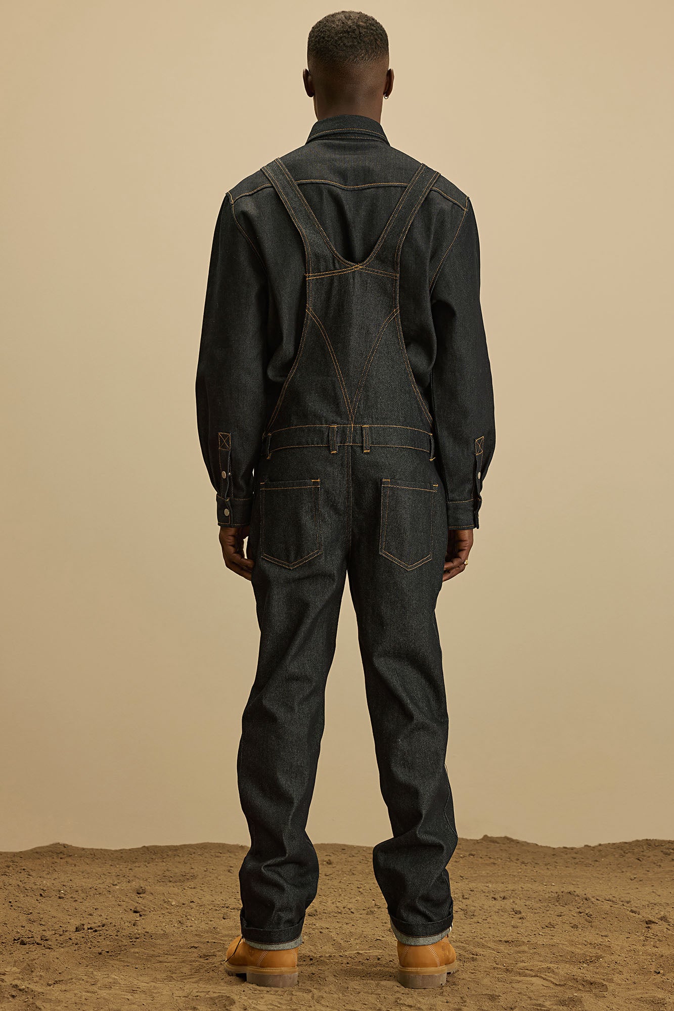Collin Raw Denim Overalls - Indigo - Image 3