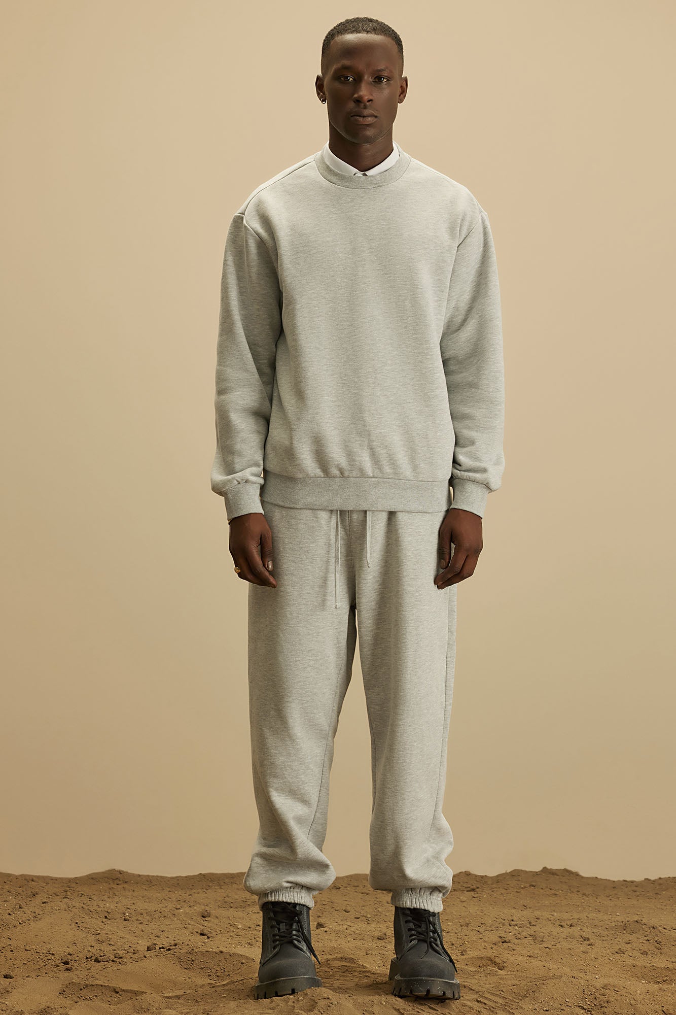 Tyson Relaxed Gusset Jogger - Heather Grey - Image 3