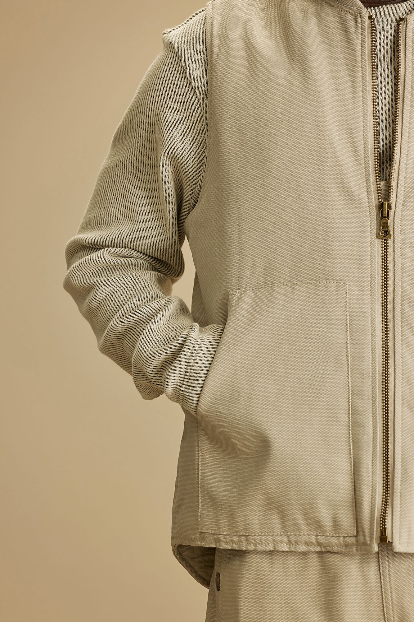 Alexander Utility Canvas Vest - Off White - Image 3