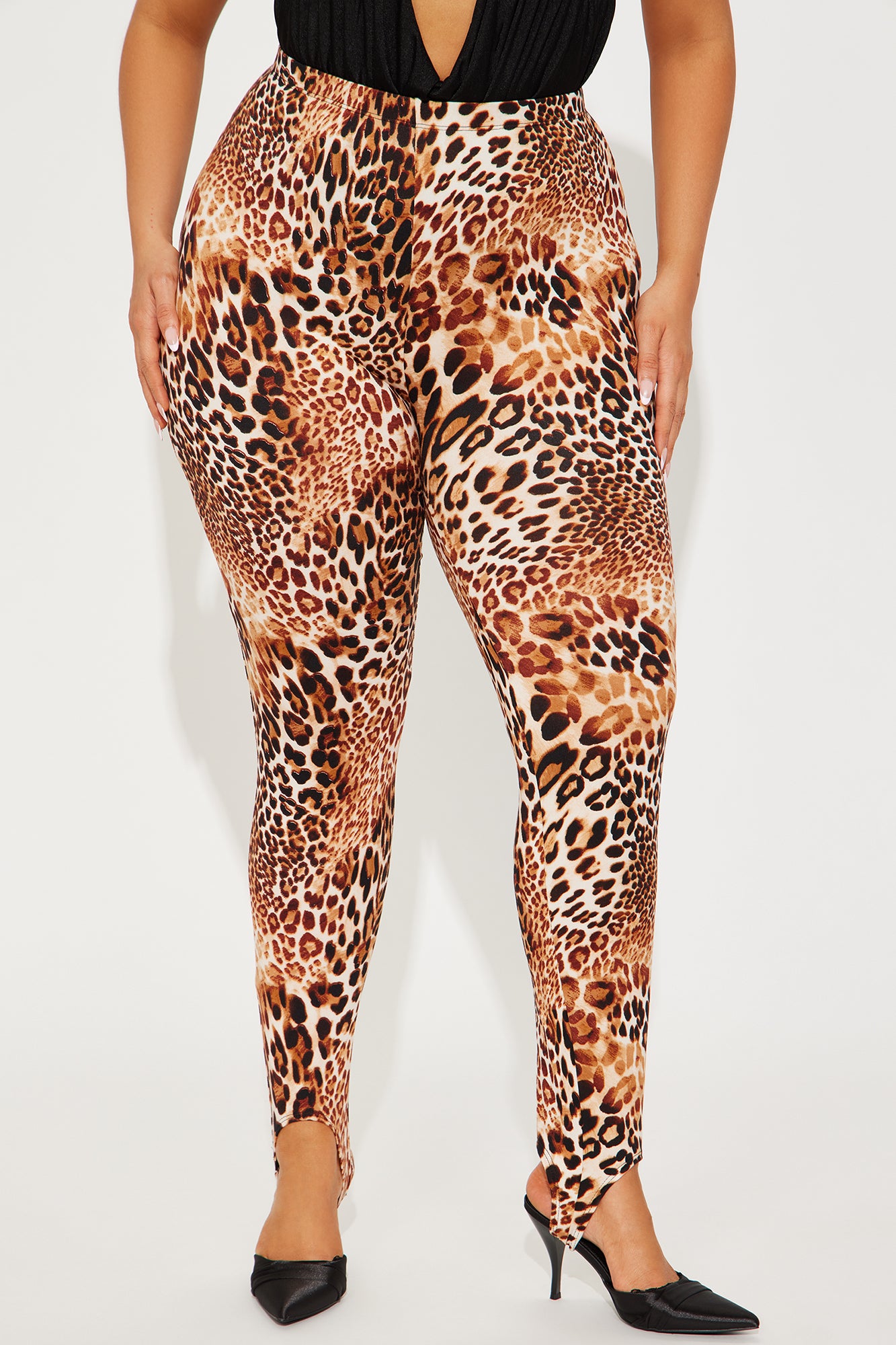 Still Waiting Stirrup Legging - Brown/combo - Image 6