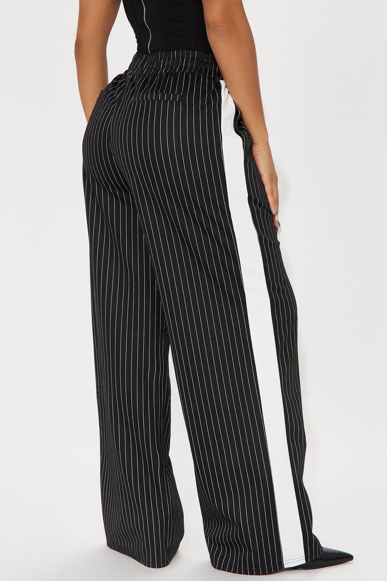 Want Nothing More Pinstripe Track Pant - Black/combo - Image 3