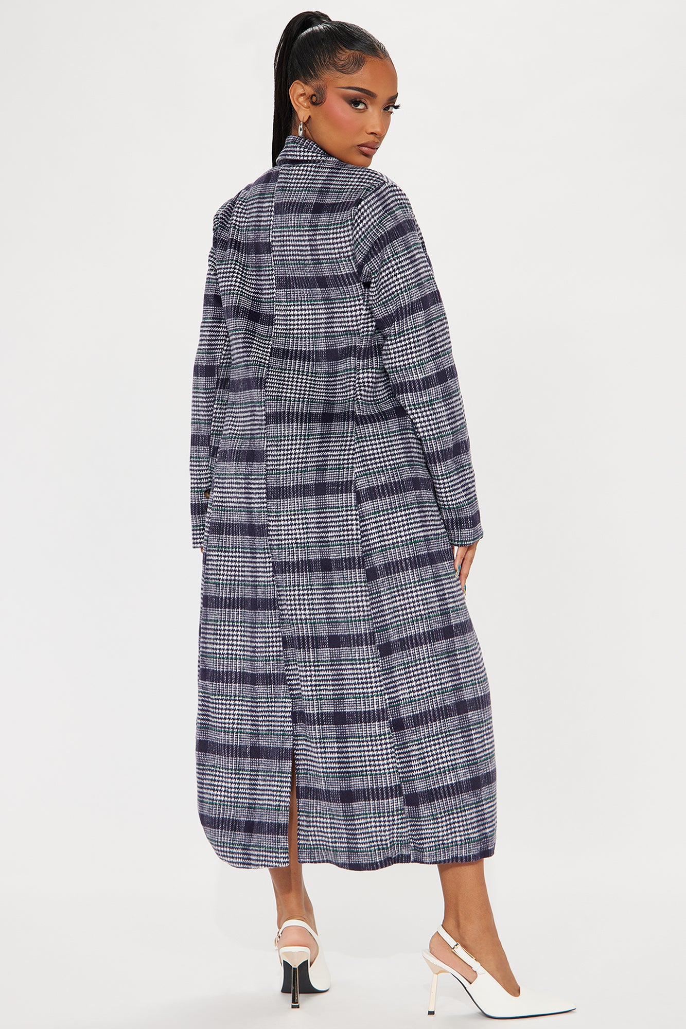 Harper Plaid Short Set - Navy - Image 3