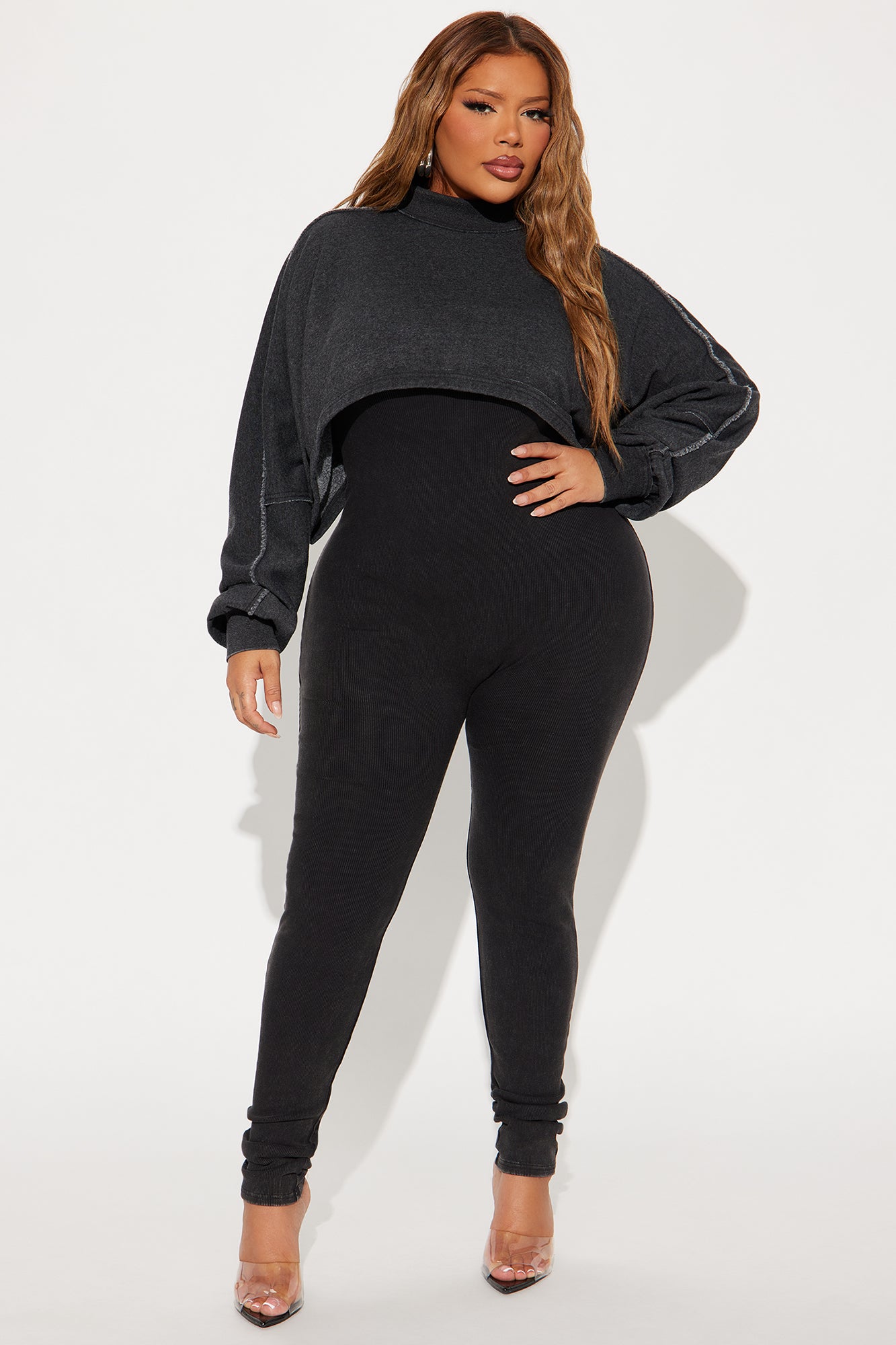 Got To Be Real Jumpsuit Set - Black - Image 6