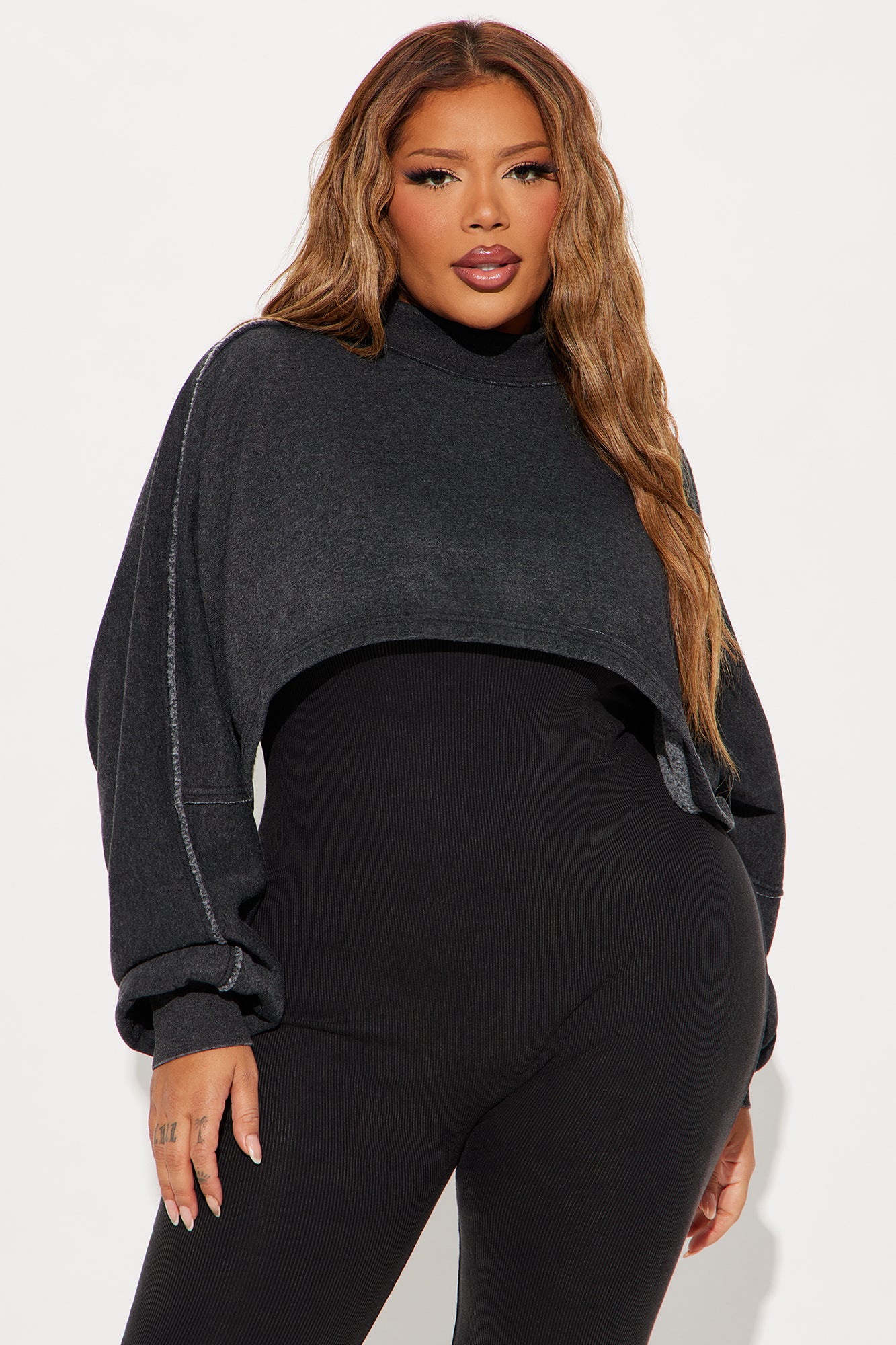Got To Be Real Jumpsuit Set - Black - Image 5