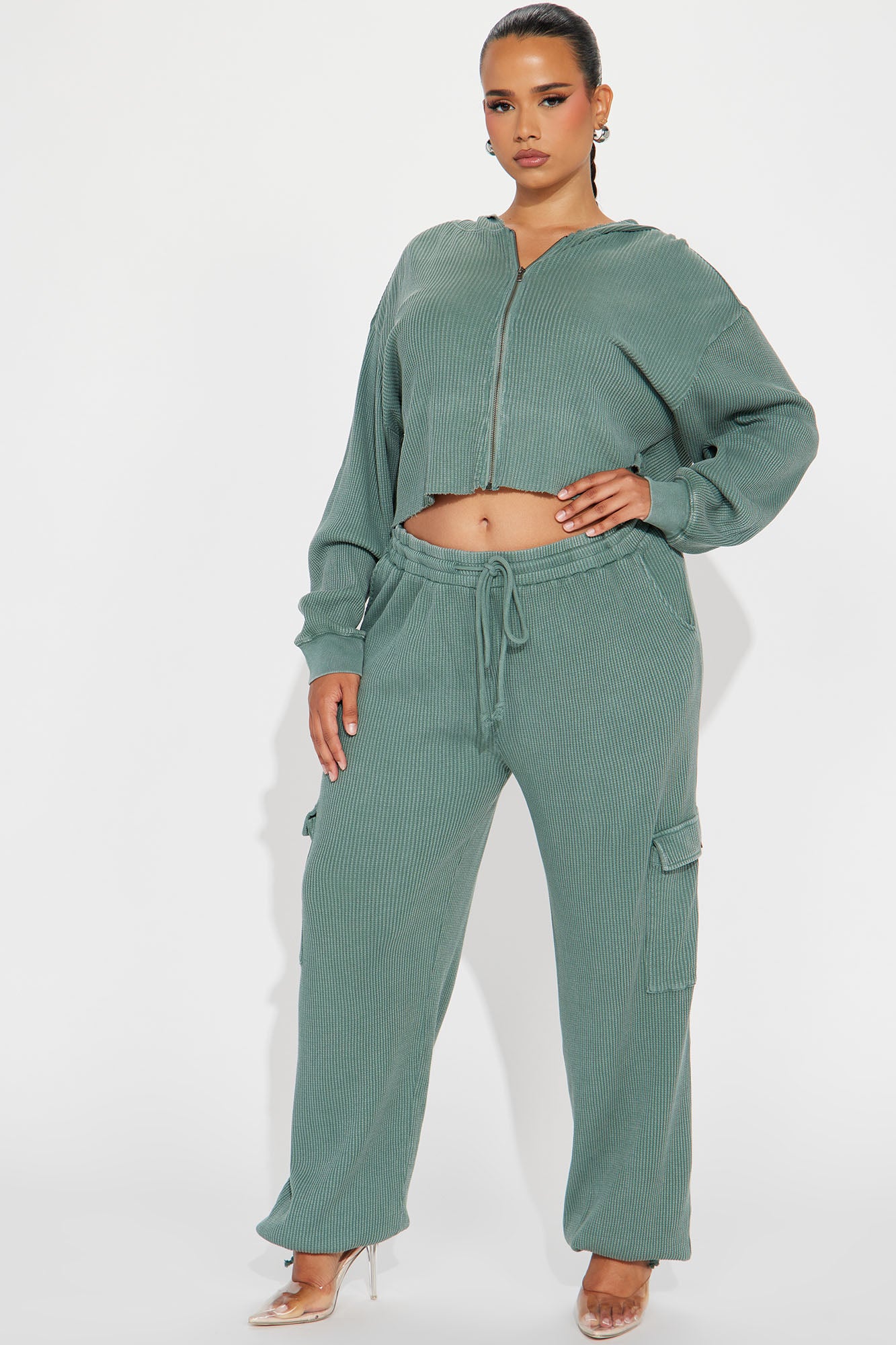 Blair Thermal Pant Set - Green - Image 6