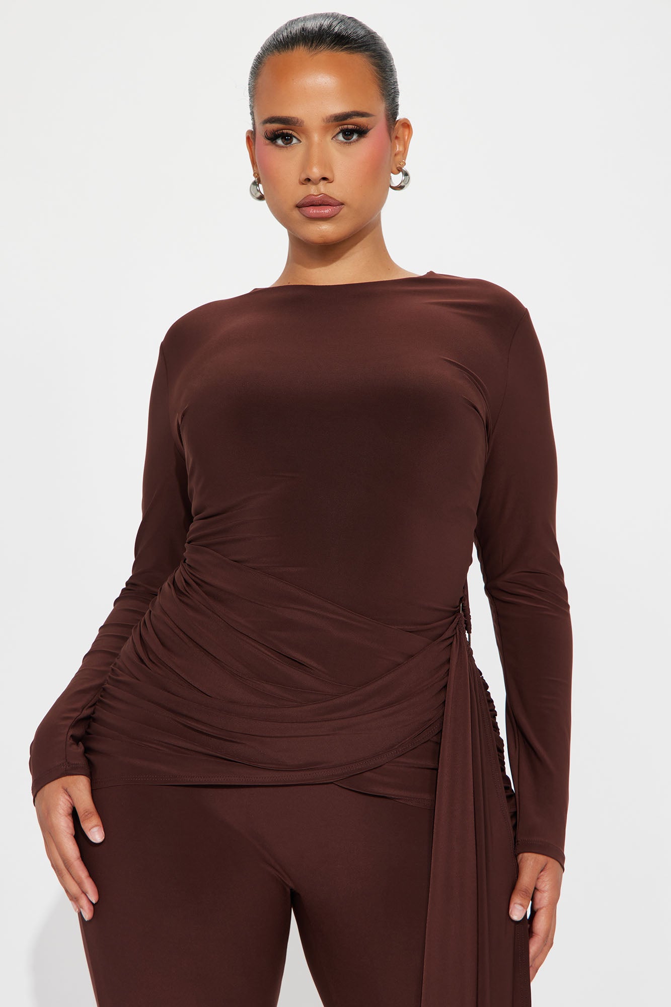 Wrapped Around You Jumpsuit - Chocolate - Image 6