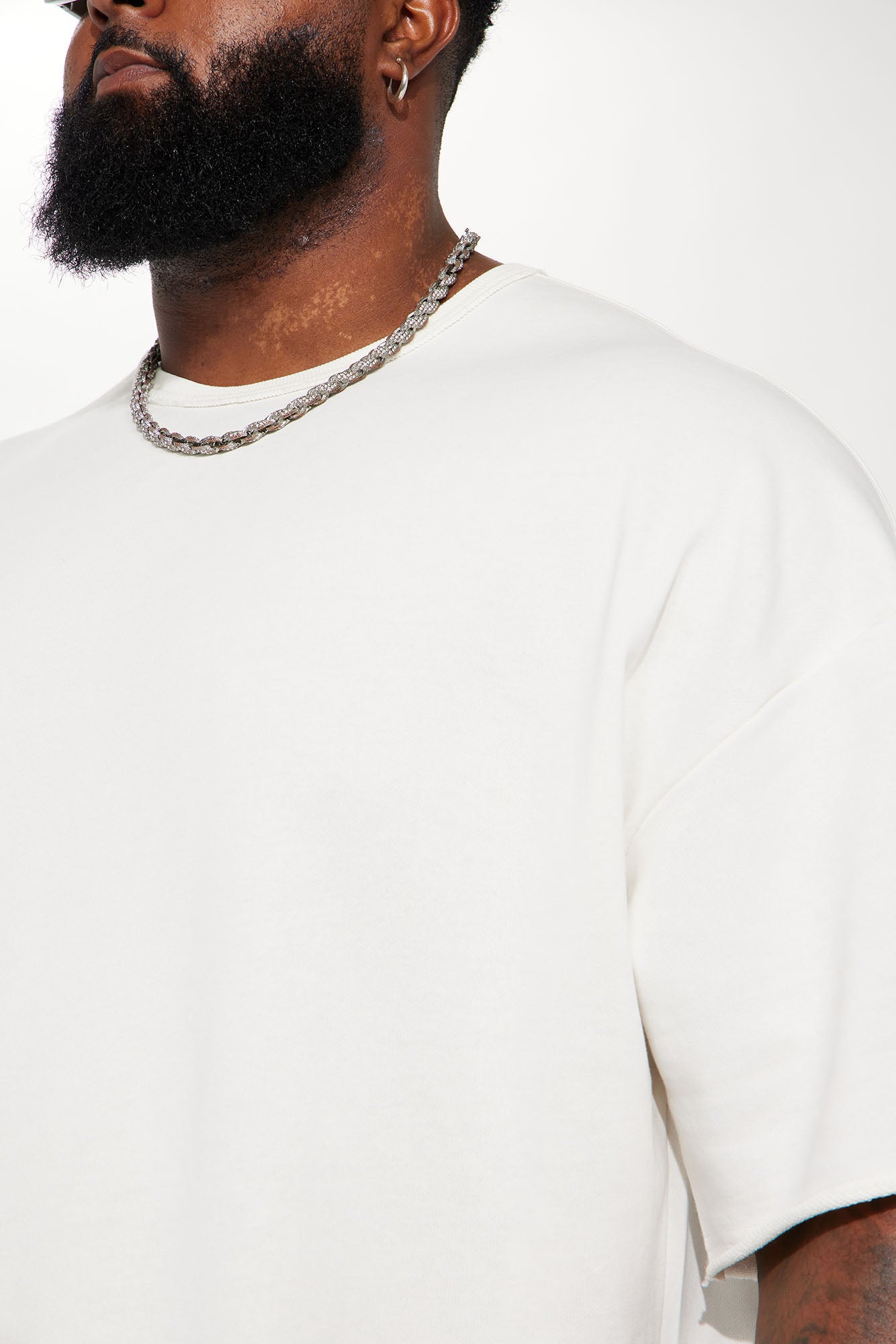 I Like How It Looks Oversized Terry Short Sleeve Tee - White - Image 13