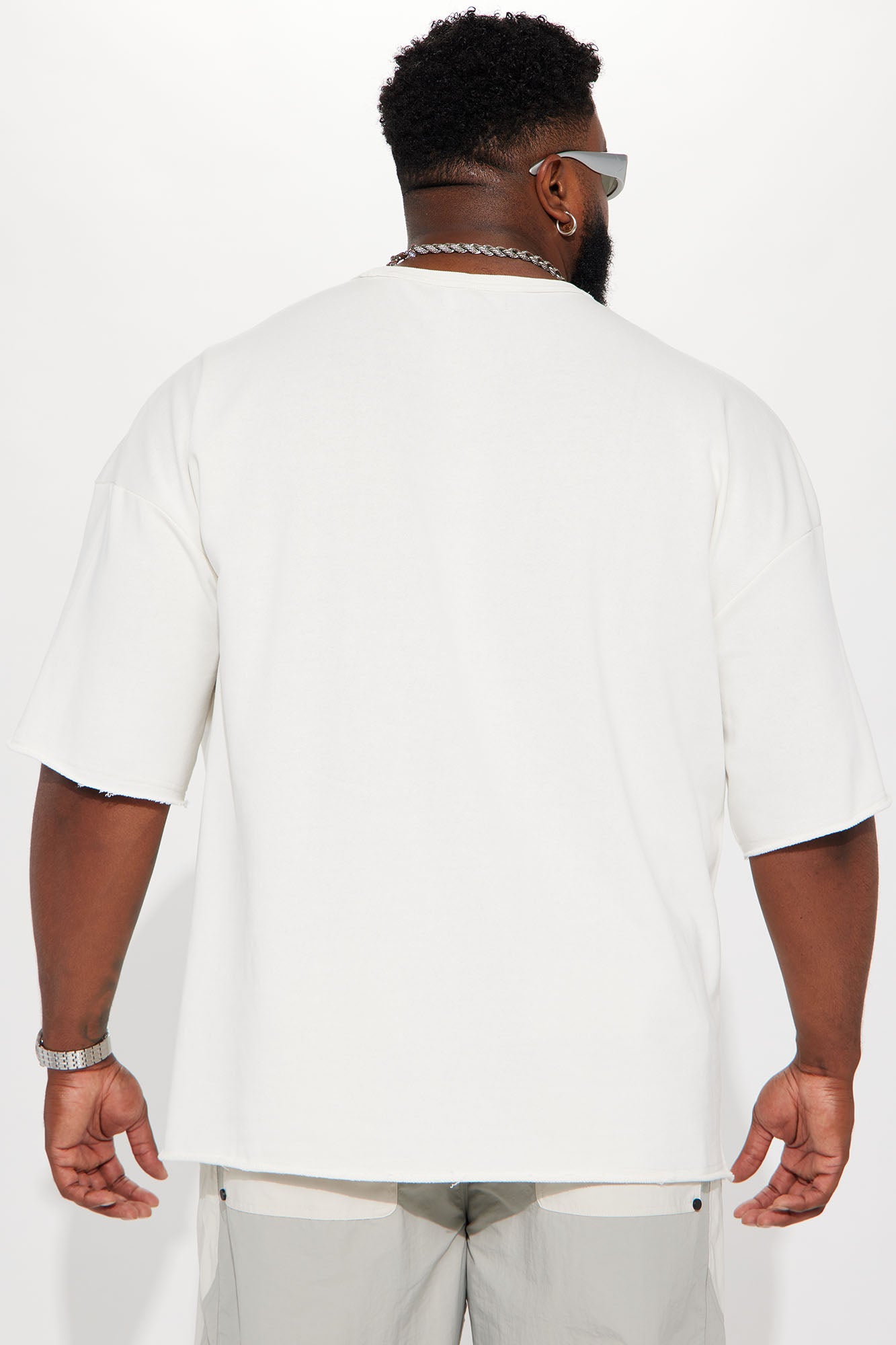I Like How It Looks Oversized Terry Short Sleeve Tee - White - Image 14