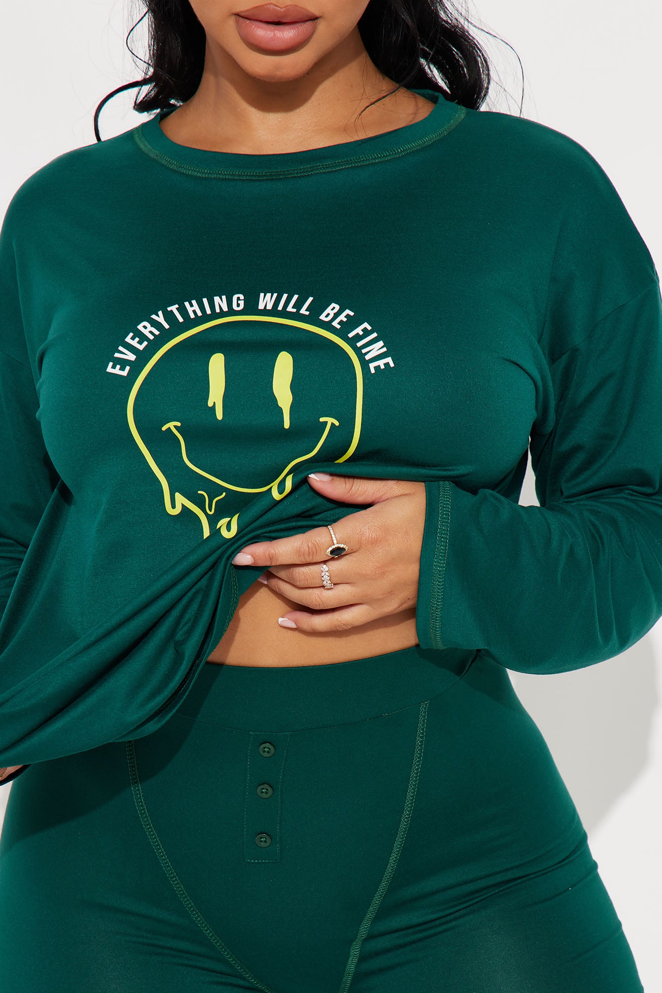 Everything Will Be Fine PJ Boxer Short Set - Hunter - Image 3