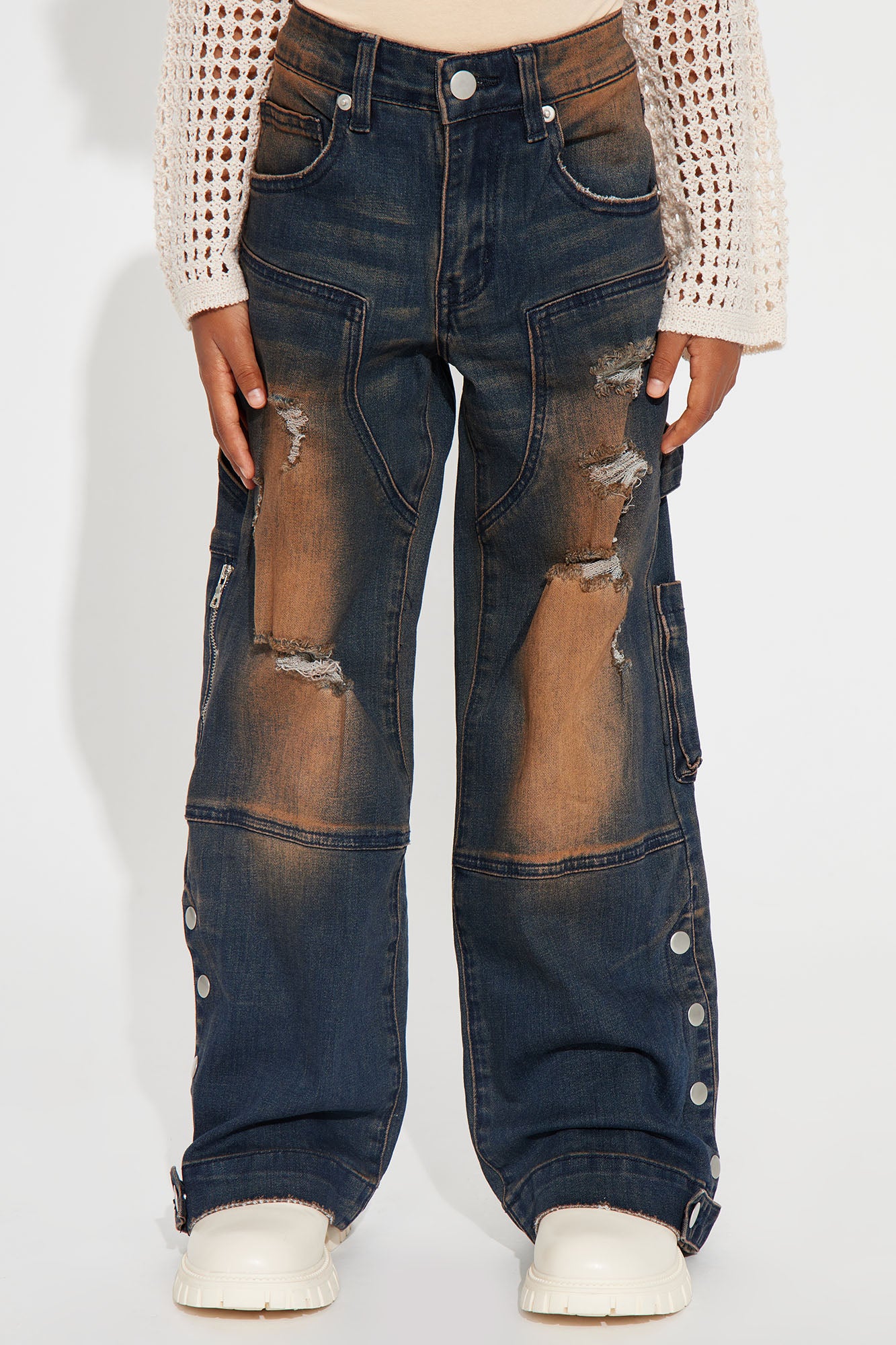 Mini Can't Make You Change Denim Jeans - Dark Wash - Image 8