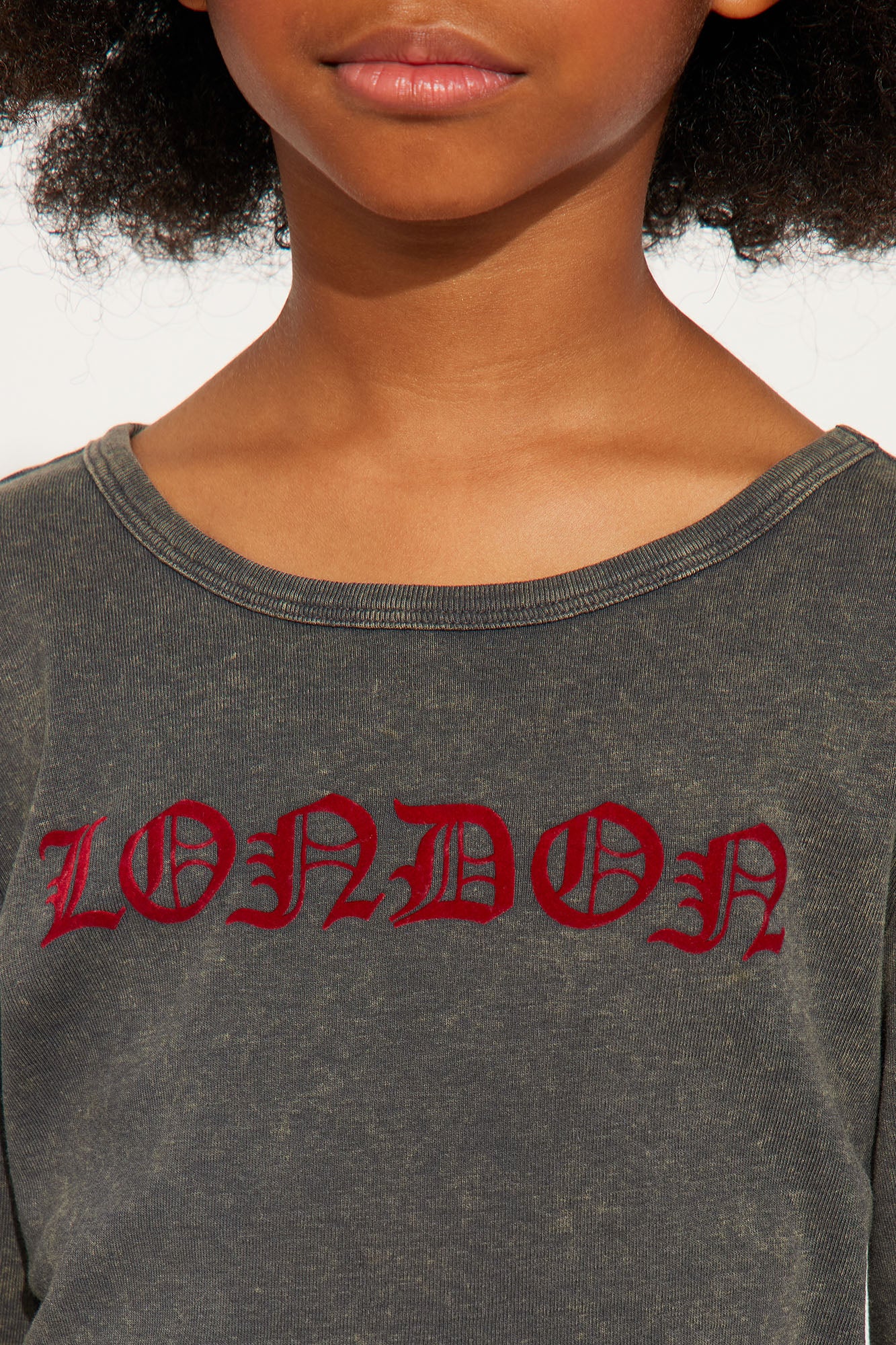Mini Reppin London Tee - Charcoal - Image 3