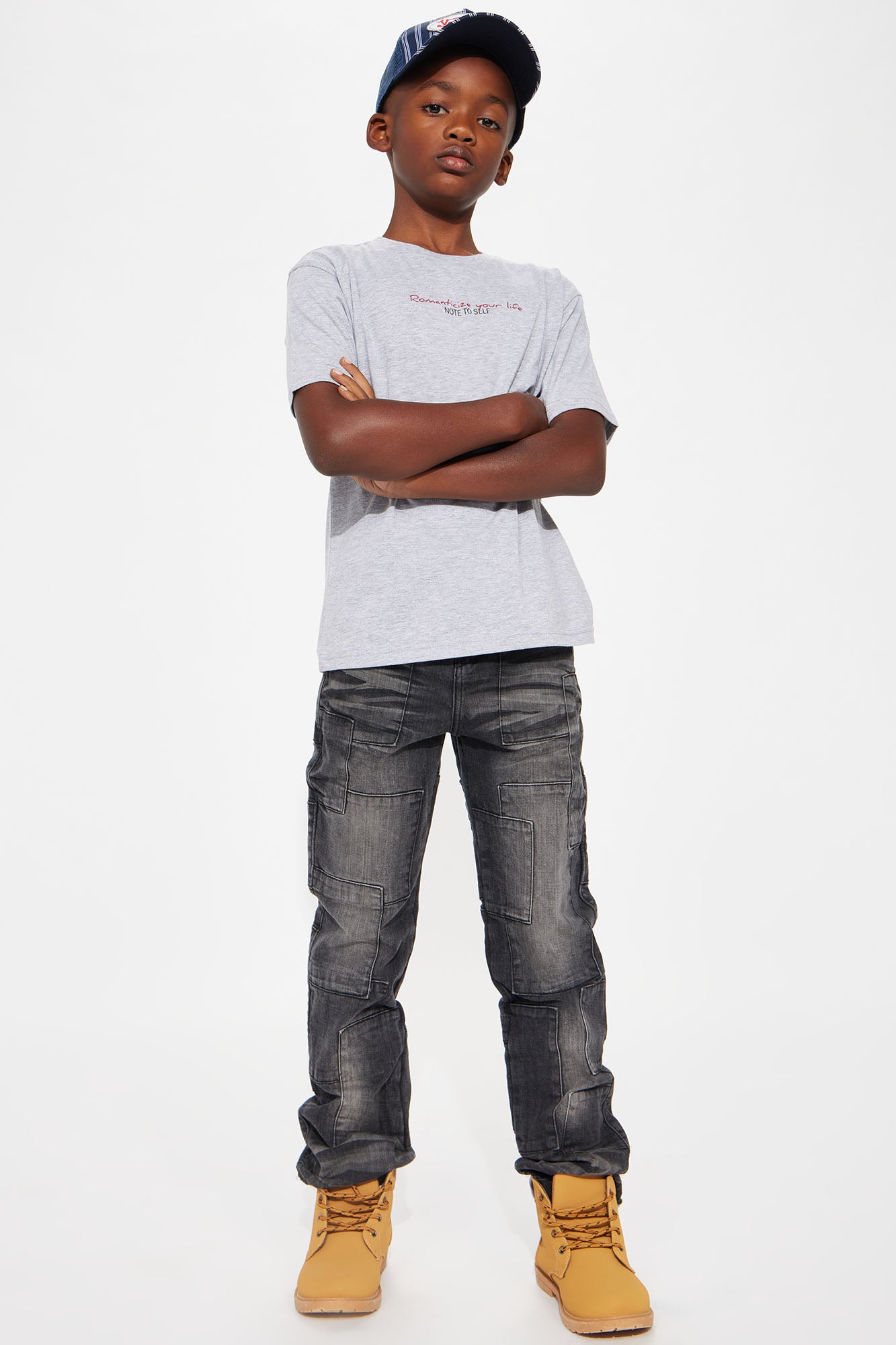 Mini Love Is The Way Short Sleeve Tee - Heather Grey - Image 4