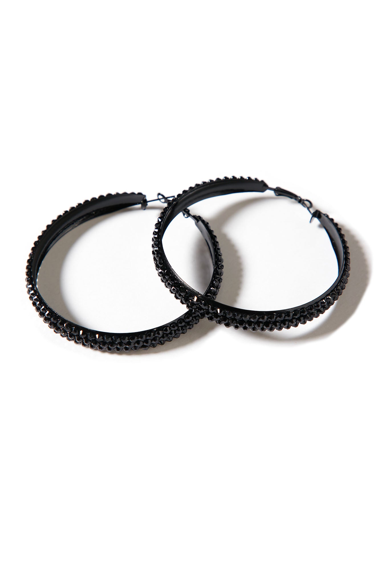 Got Plans Tonight Hoop Earrings - Black - Image 4