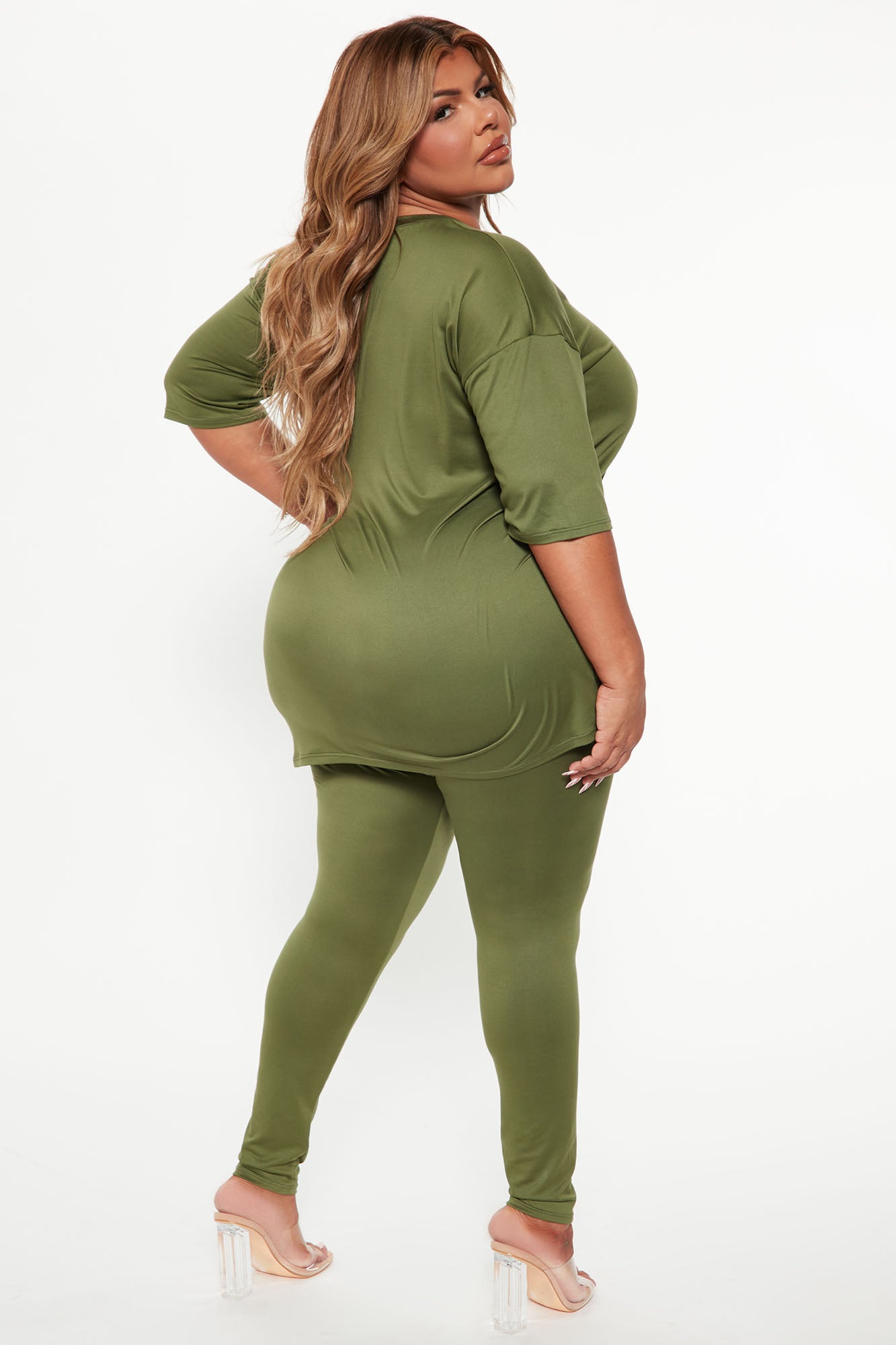 Weekend Vibes Legging Set - Olive - Image 6