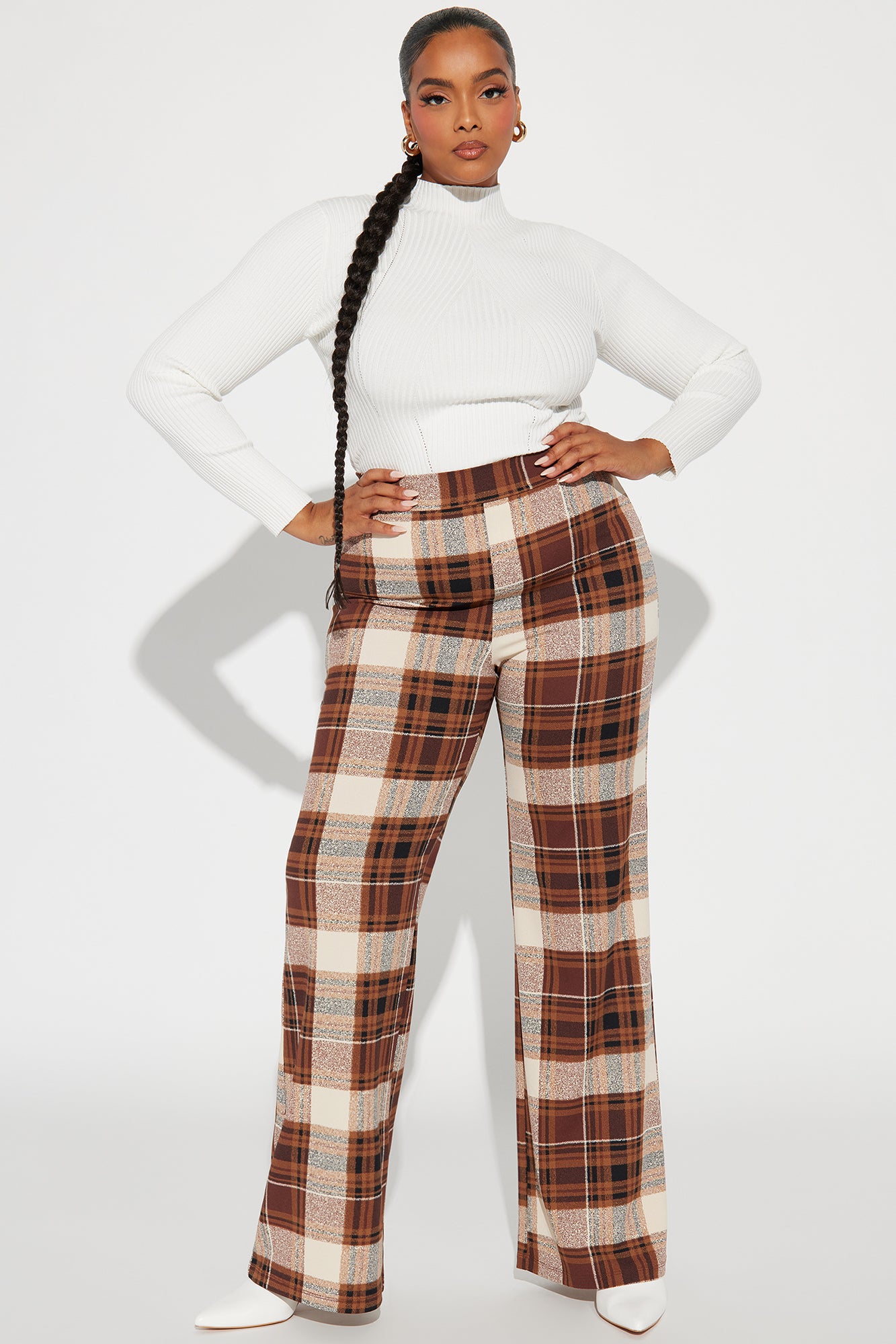 Jahia Flare Pants - Brown/combo - Image 4
